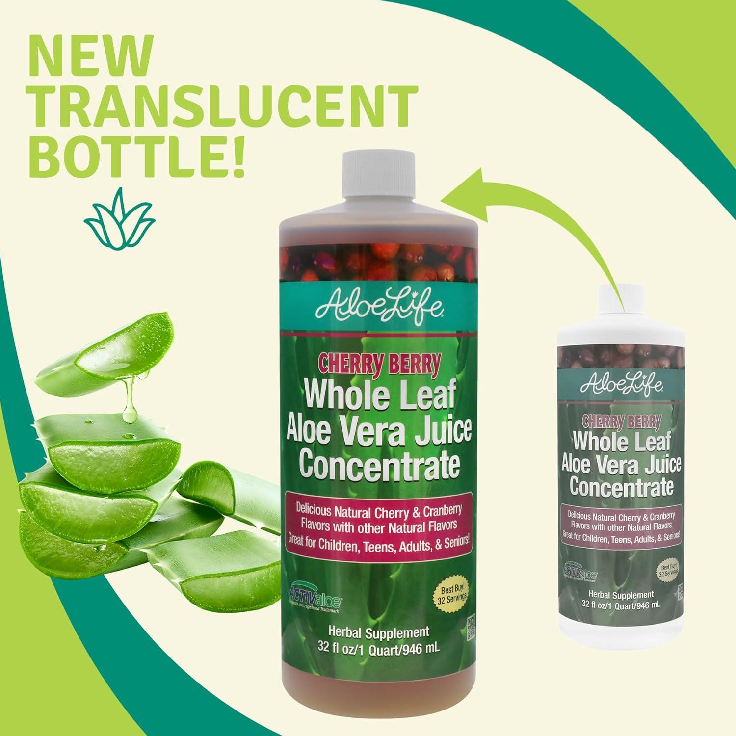 Jugo de Aloe Vera Orgánico Aloe Life Cereza Baya 2L