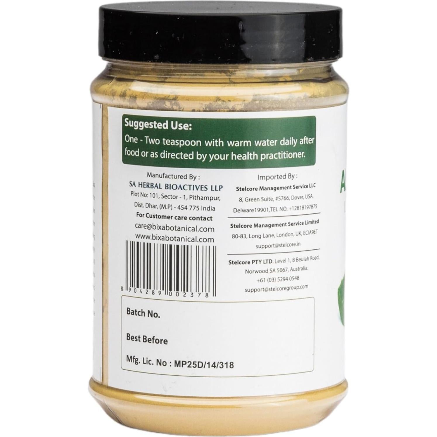 Polvo de Aloe Vera Bixa Botanical 200g - Suplemento Herbal