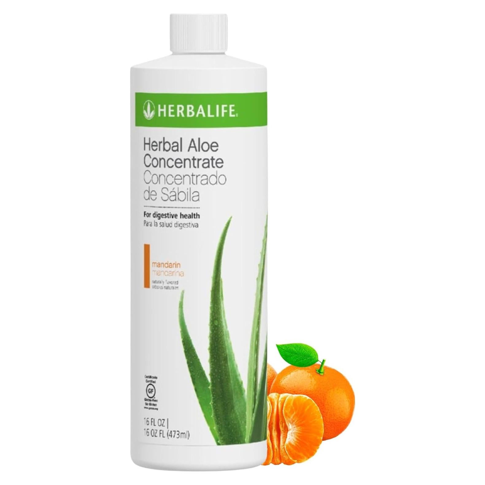 Concentrado de Aloe Herbalife 473 ml Sabor Mandarina Sin Azúcar