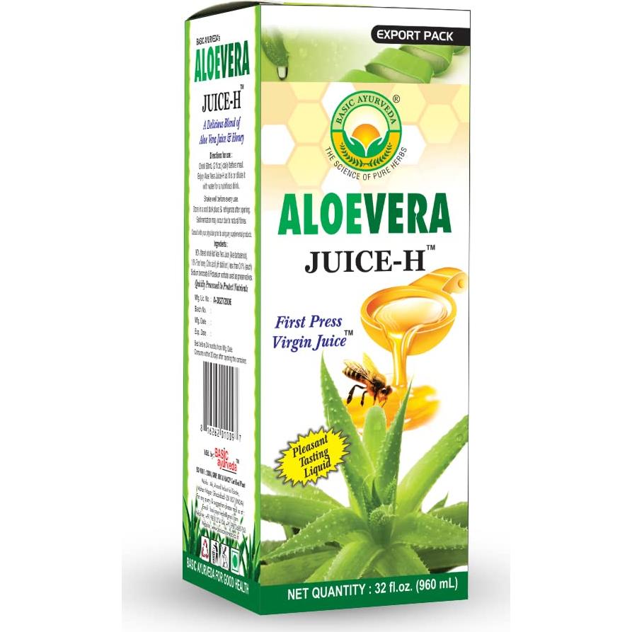 Jugo de Aloe Vera con Miel Basic Ayurveda 960ml - Salud Digestiva