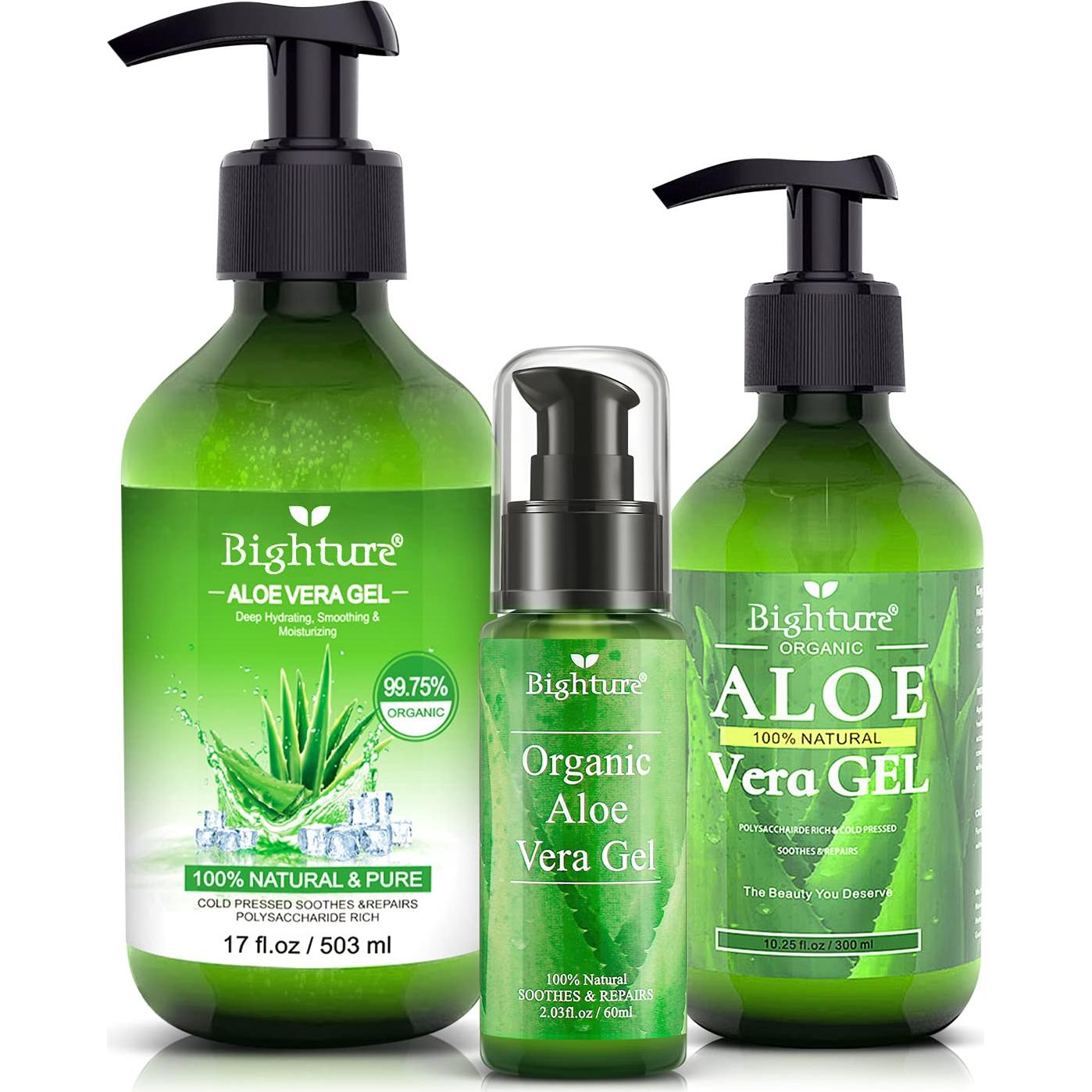 Gel de Aloe Vera Orgánico BIGHTURE 296 ml - Cuidado de la Piel