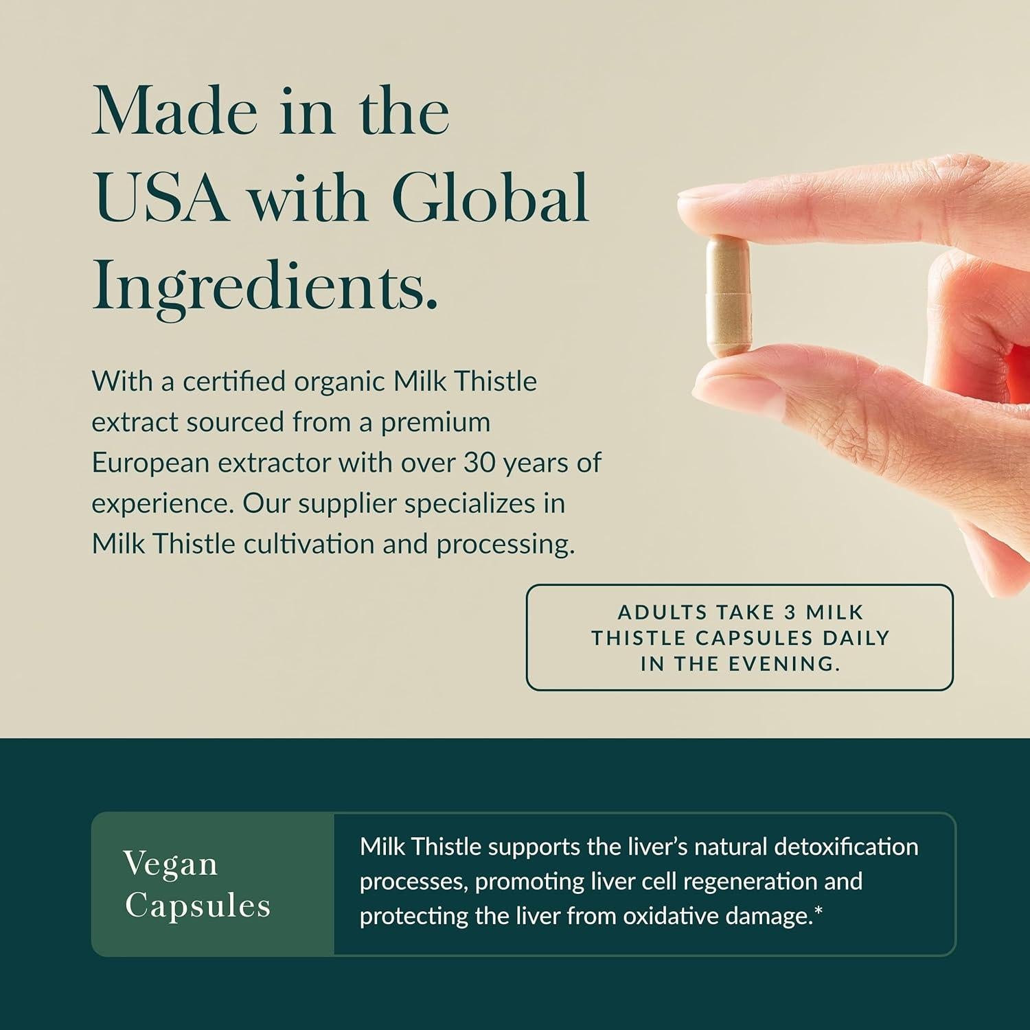 Suplemento Hepático Gaia Herbs Cardo Mariano 120 Cápsulas Veganas