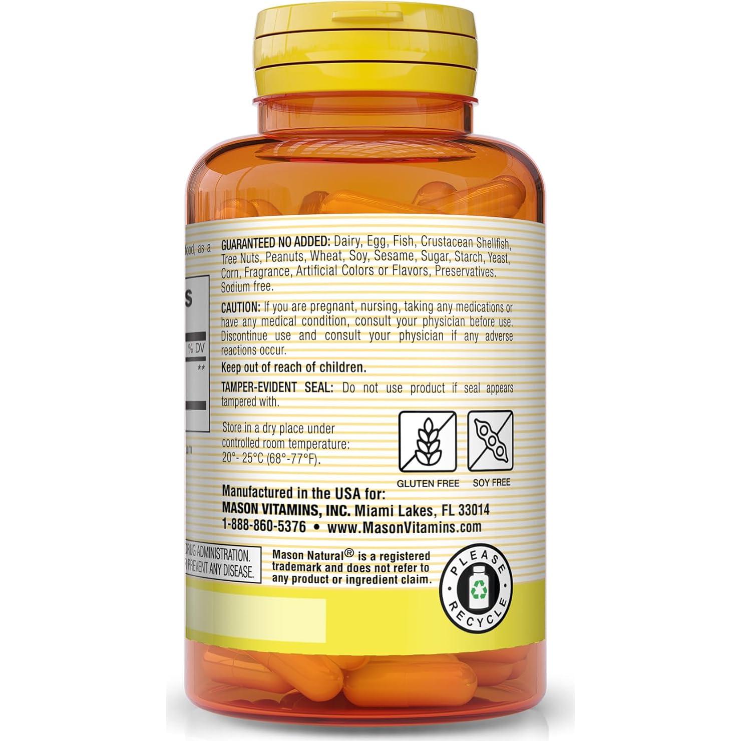 Suplemento Cardo Mariano Mason Natural 500 mg - 60 Cápsulas