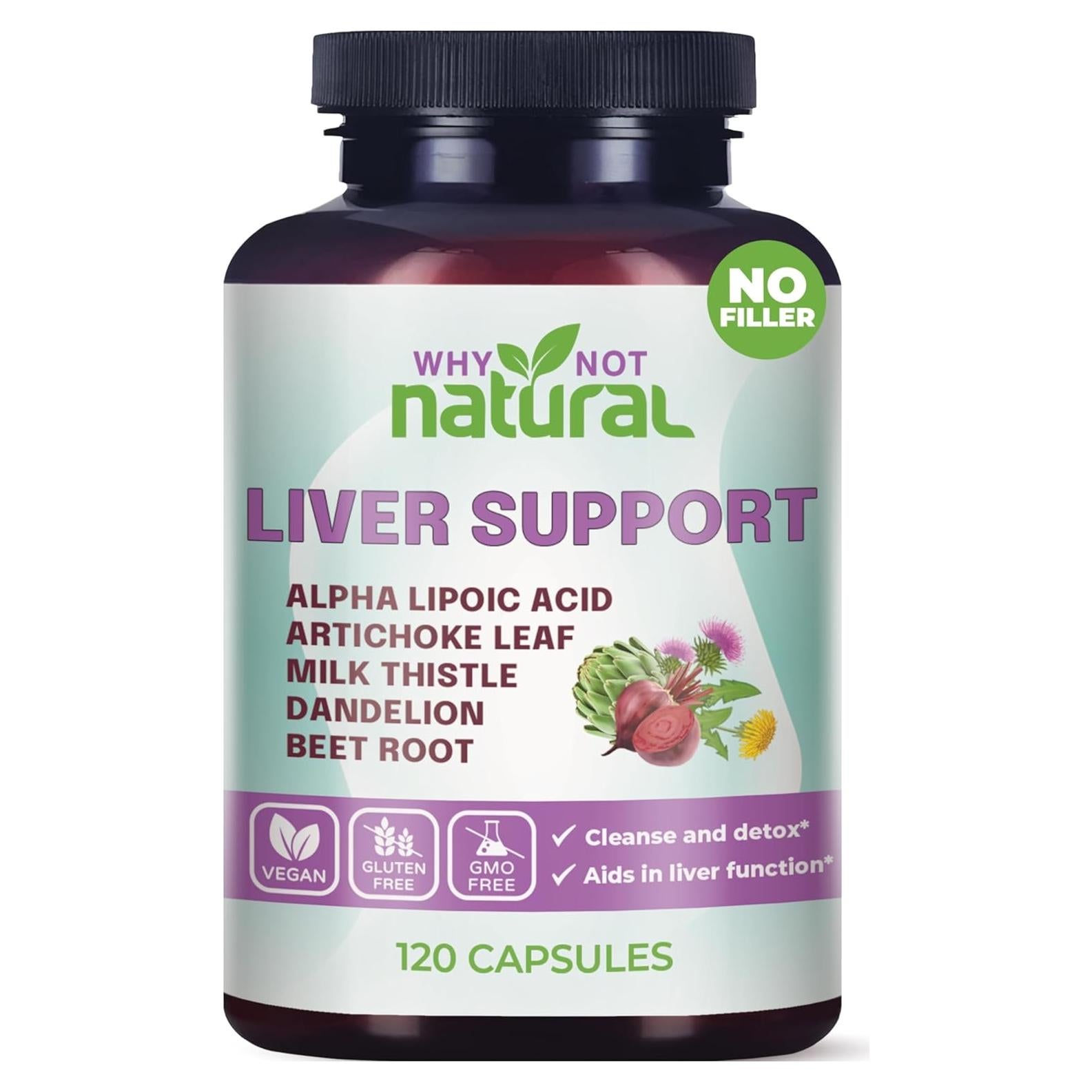 Suplemento Hepático 5-en-1 Why Not Natural - 120 Cápsulas