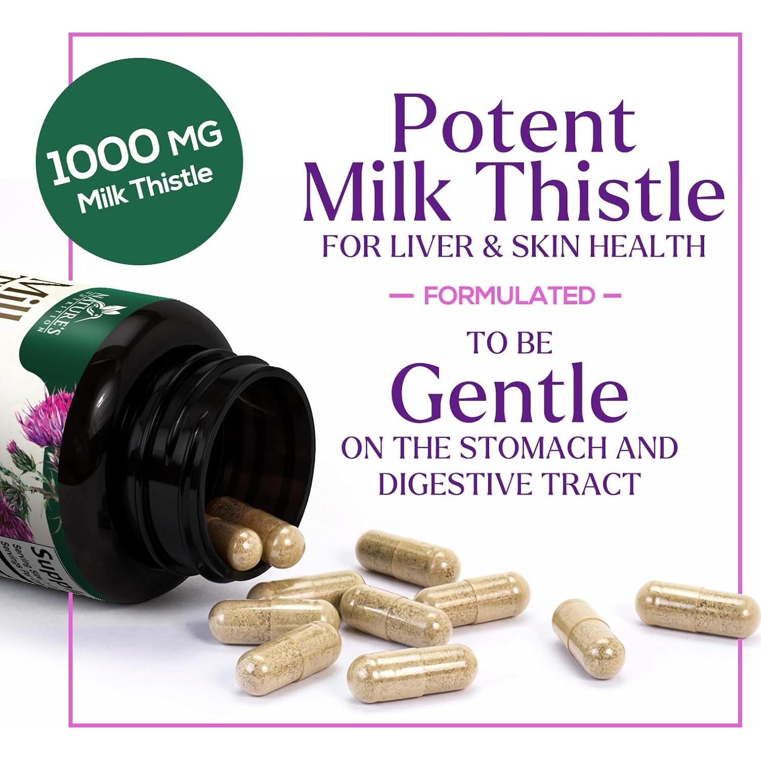 Extracto de Cardo Mariano 1000mg - Suplemento Herbal 120 Cápsulas