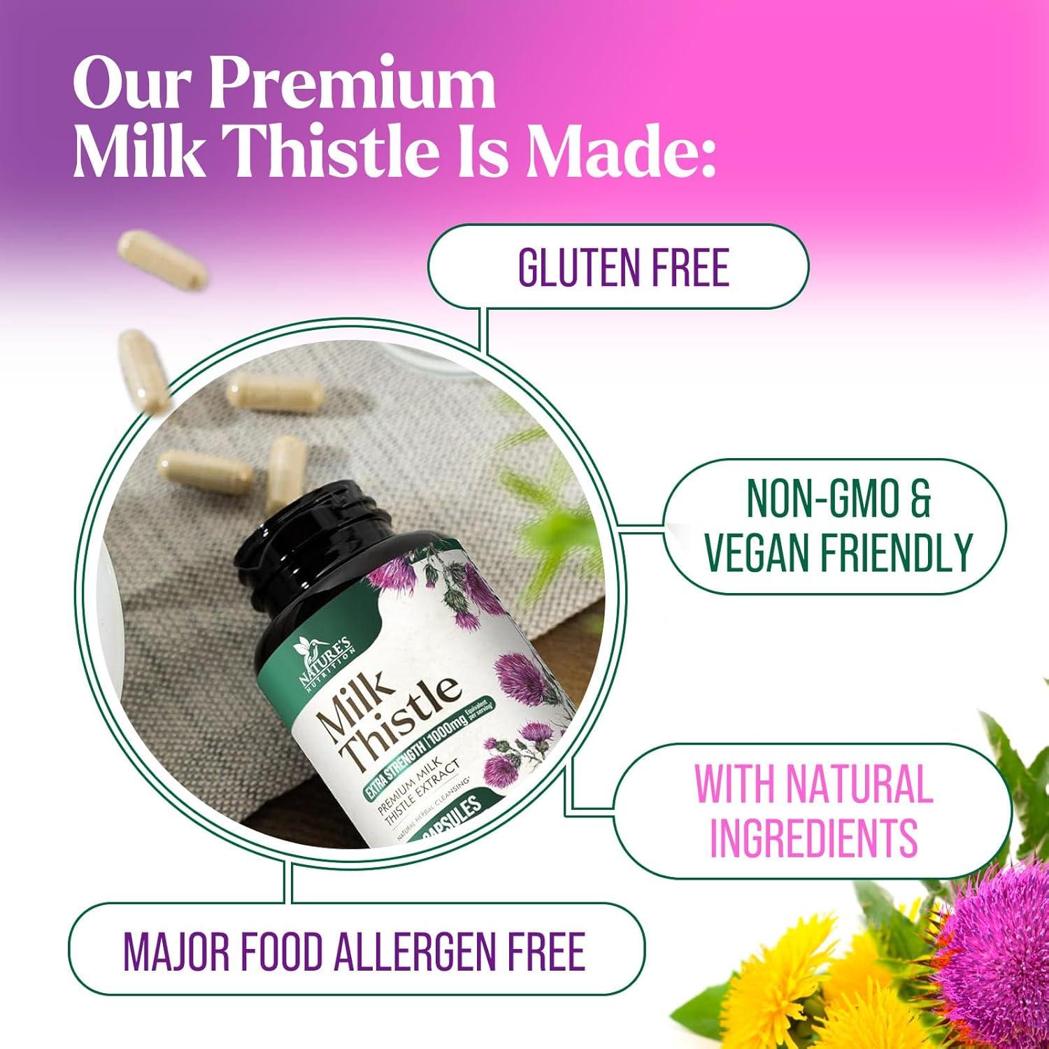 Extracto de Cardo Mariano 1000mg - Suplemento Herbal 120 Cápsulas