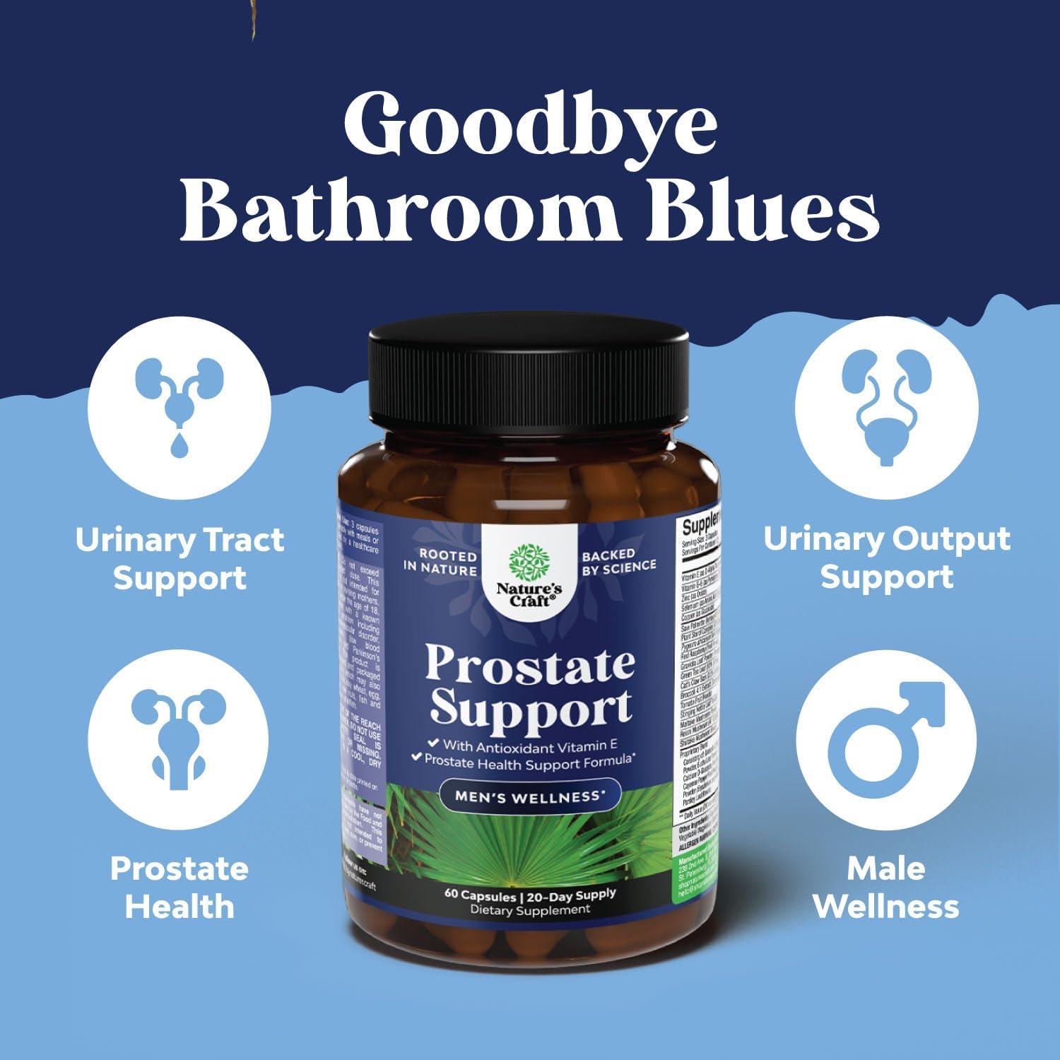 Suplemento Prostático Natures Craft - Saw Palmetto y Pygeum 60 Cápsulas