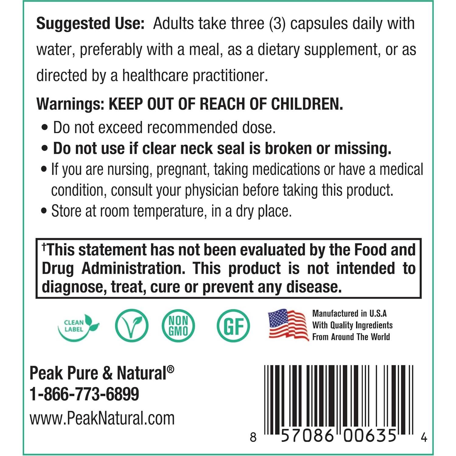 Suplemento Natural Soporte Prostático Peak - 90 Cápsulas