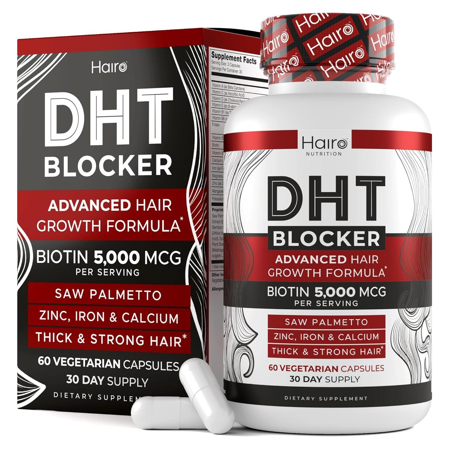 Suplemento Crecimiento Cabello Hairo Nutrition DHT Blocker 236.6ml