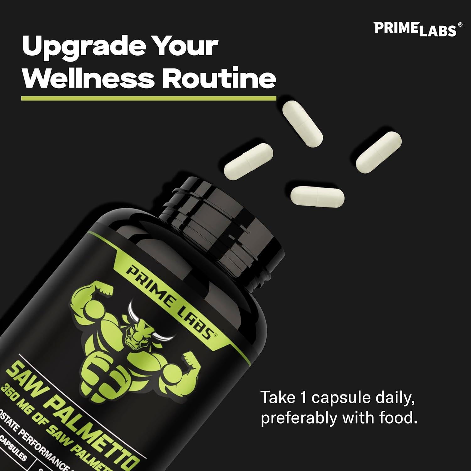 Suplemento Saw Palmetto Prime Labs 350mg 90 Cápsulas