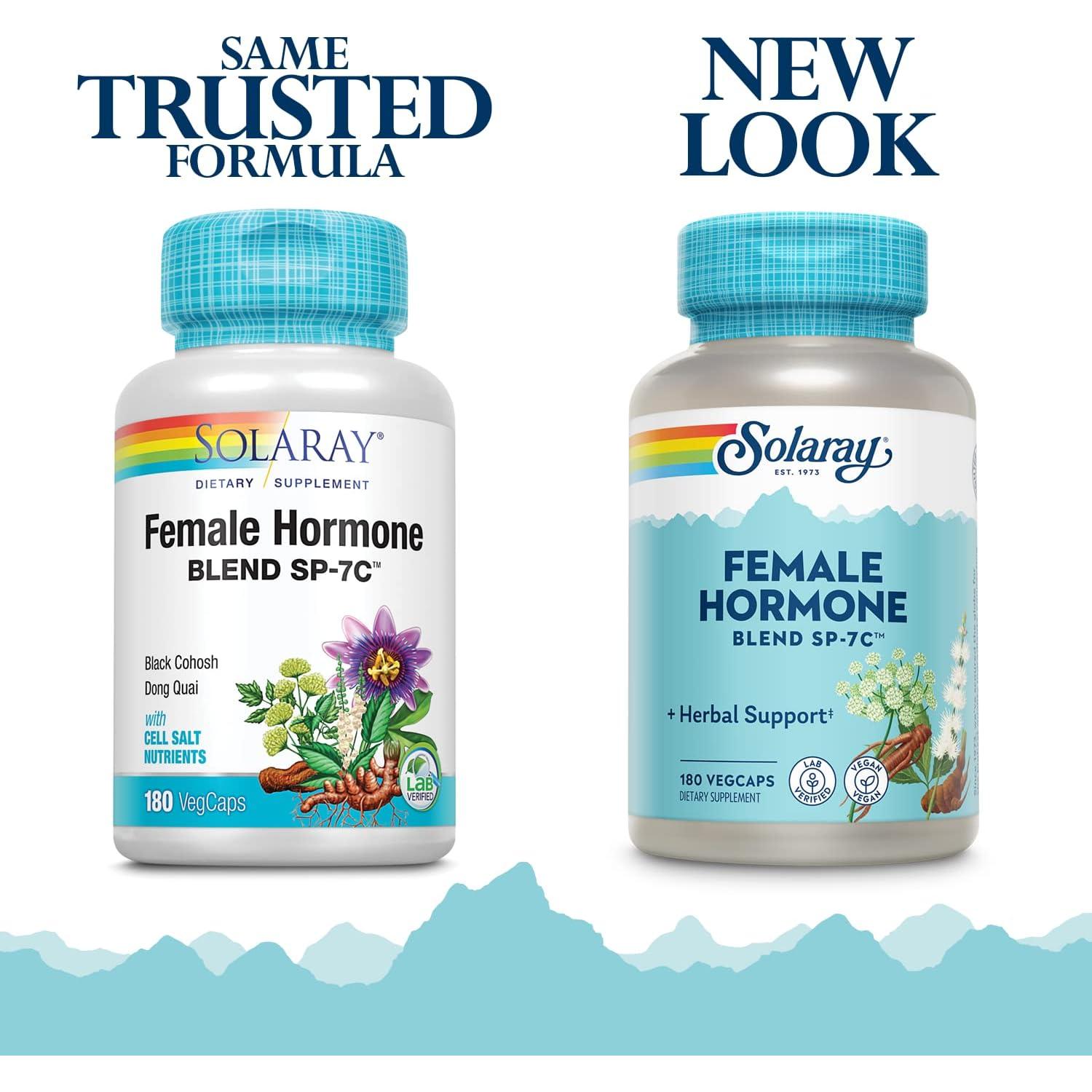 SOLARAY Mezcla de Hormonas Femeninas 180 VegCaps Herbal