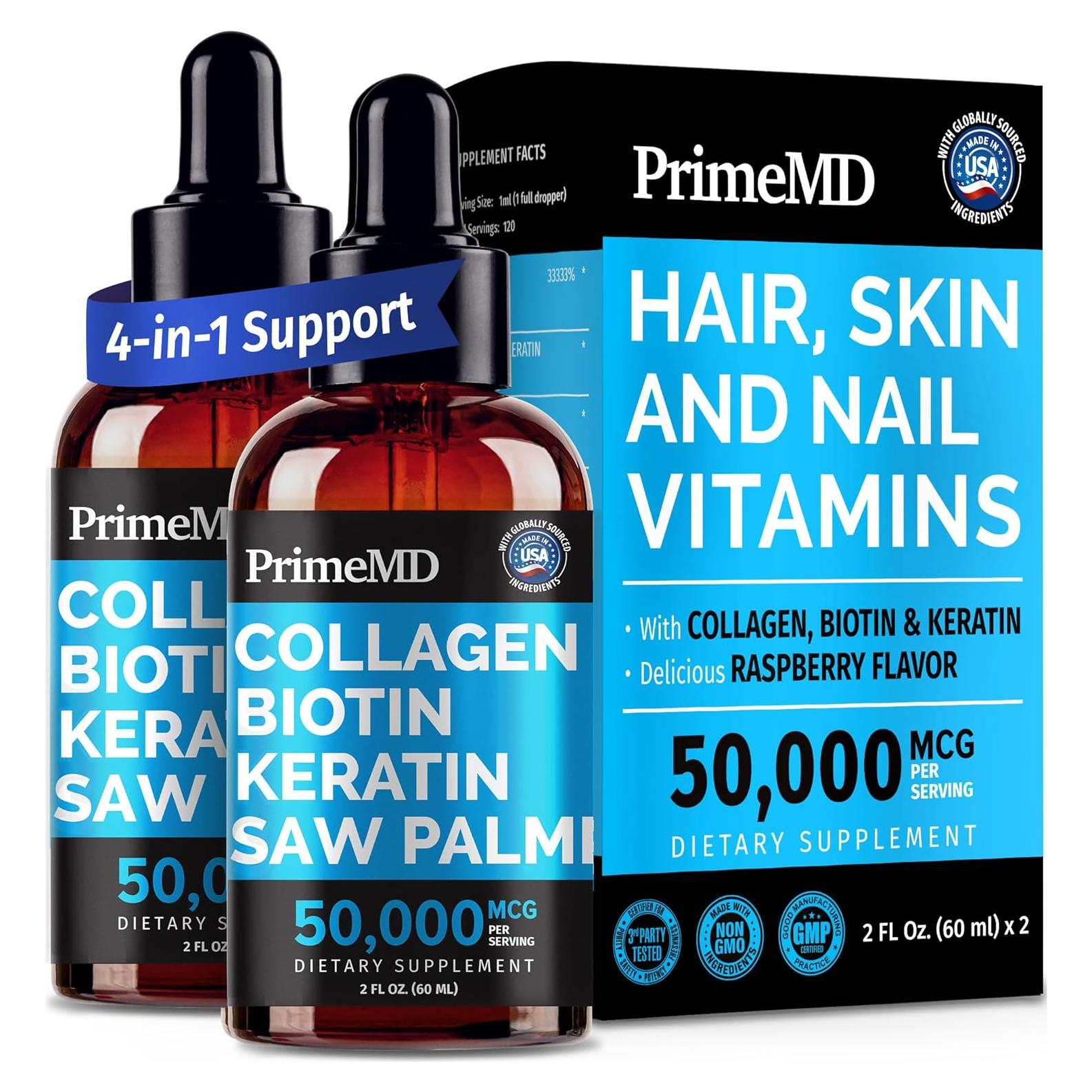 Péptidos de colágeno líquido PrimeMD 59.15 ml x 2 - Biotina