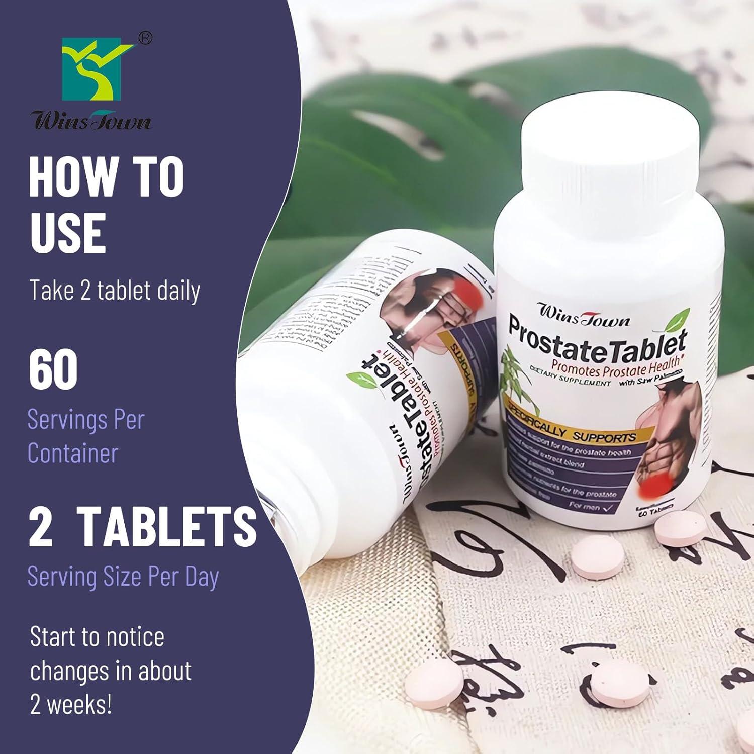 Suplemento de Próstata Wins Town - 60 Tabletas Naturales