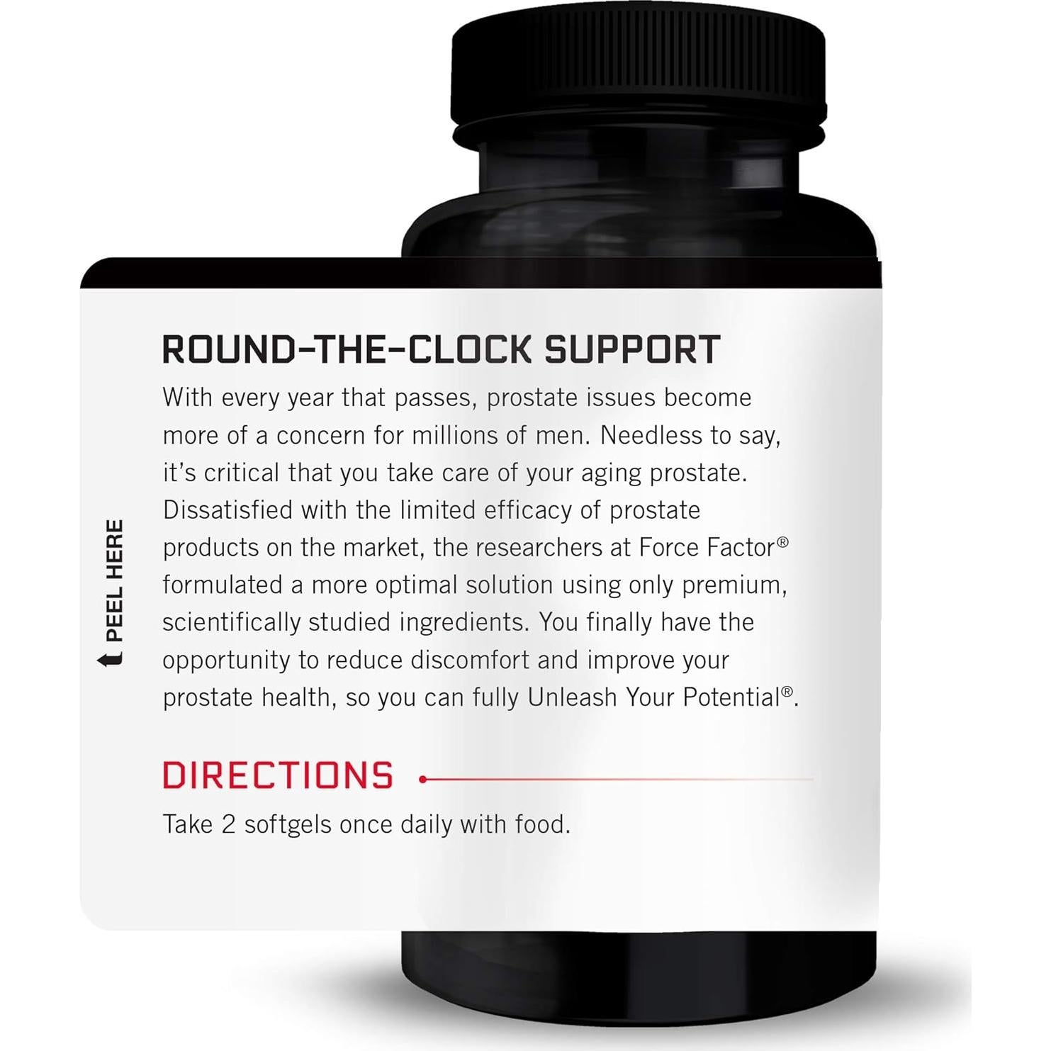 Suplemento Force Factor Próstata 60 Cápsulas - Alivio Urinario