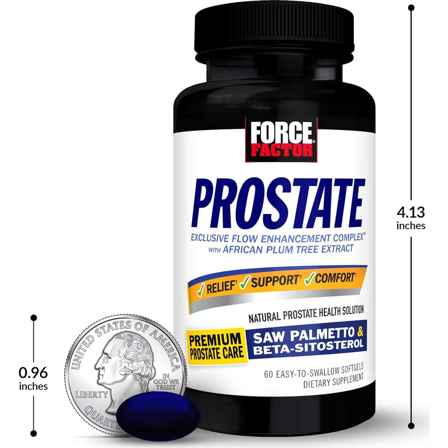 Suplemento Force Factor Próstata 60 Cápsulas - Alivio Urinario