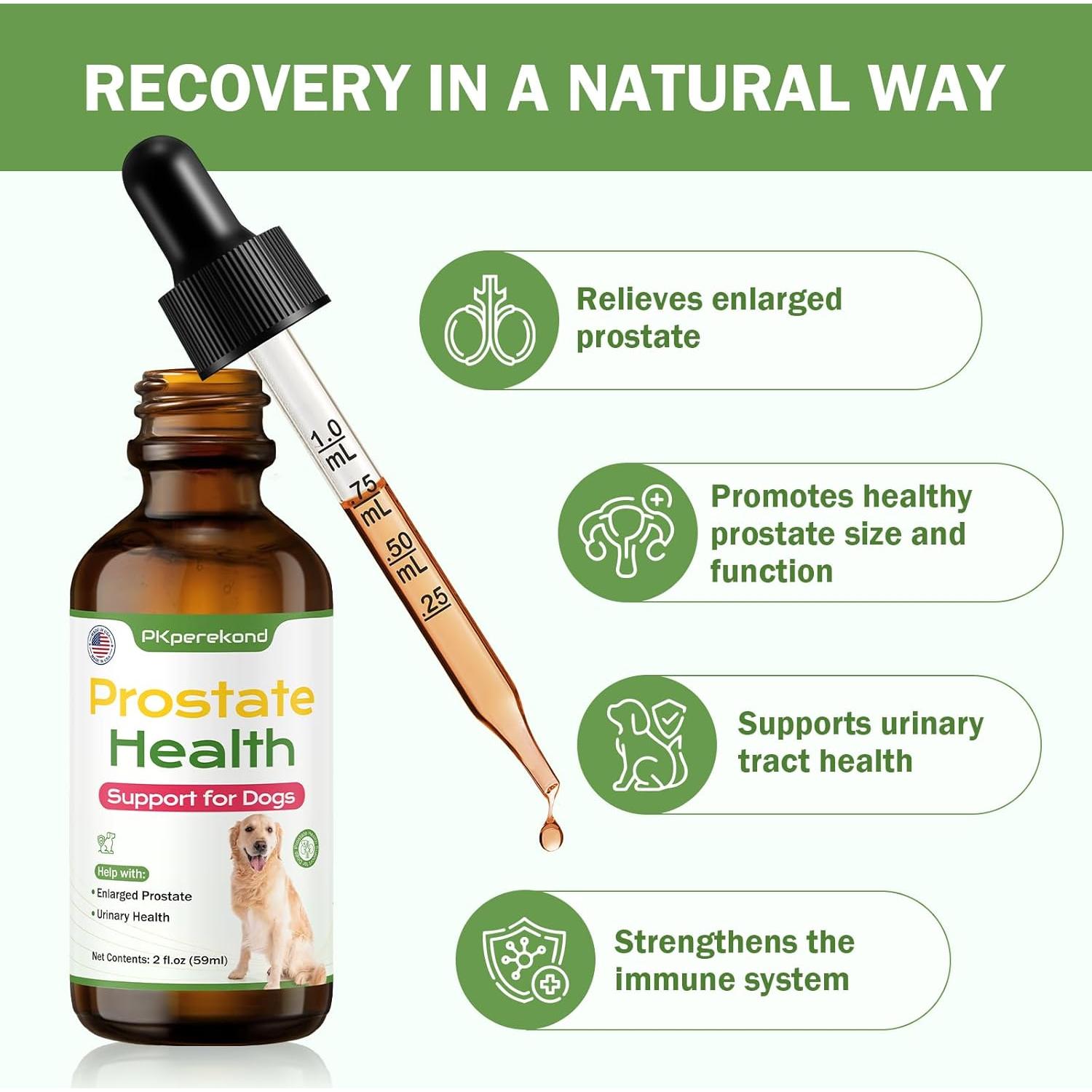 Suplemento Herbal Natural para Salud Prostática de Perros 59ml