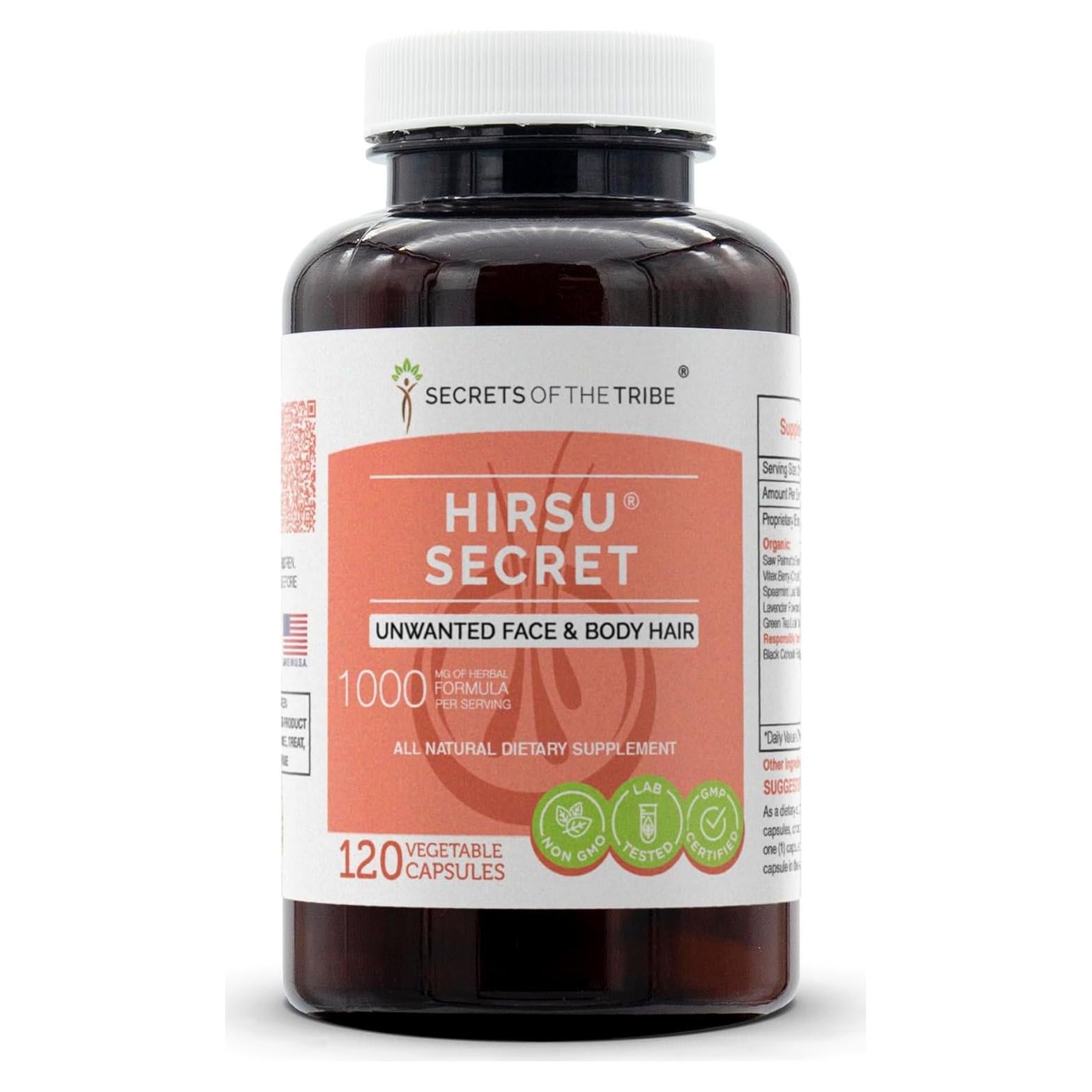 Cápsulas Hirsu Secreto 120 Unidades 1000 mg Naturales