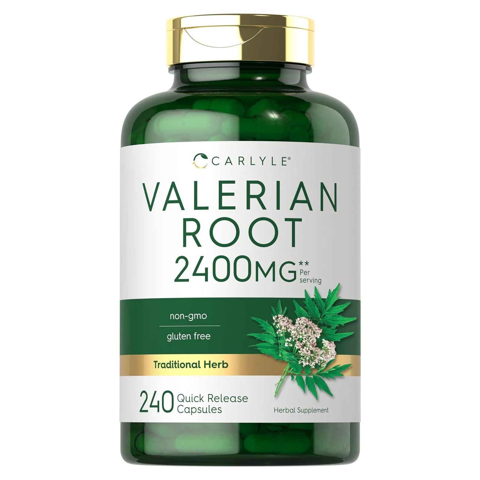 Cápsulas de raíz de valeriana Carlyle 2400mg - 240 unidades