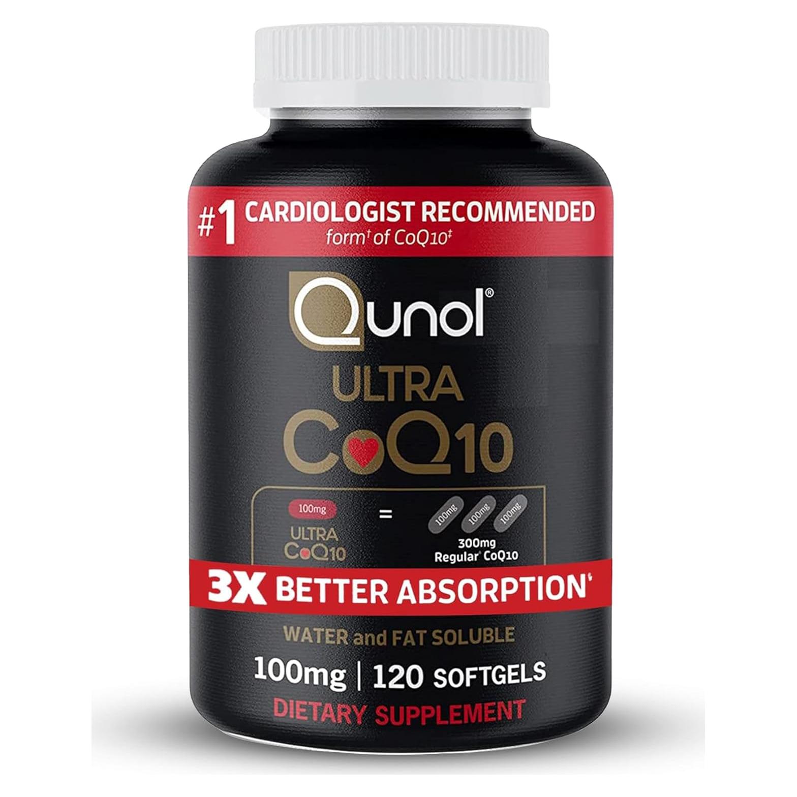 Suplemento Qunol CoQ10 100mg 120 Cápsulas Gel Blandas