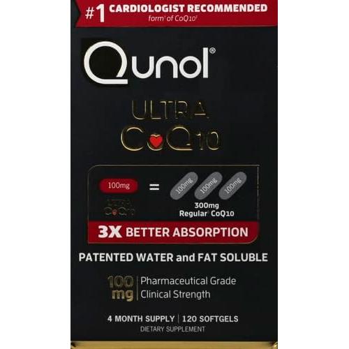Suplemento Qunol CoQ10 100mg 120 Cápsulas Gel Blandas