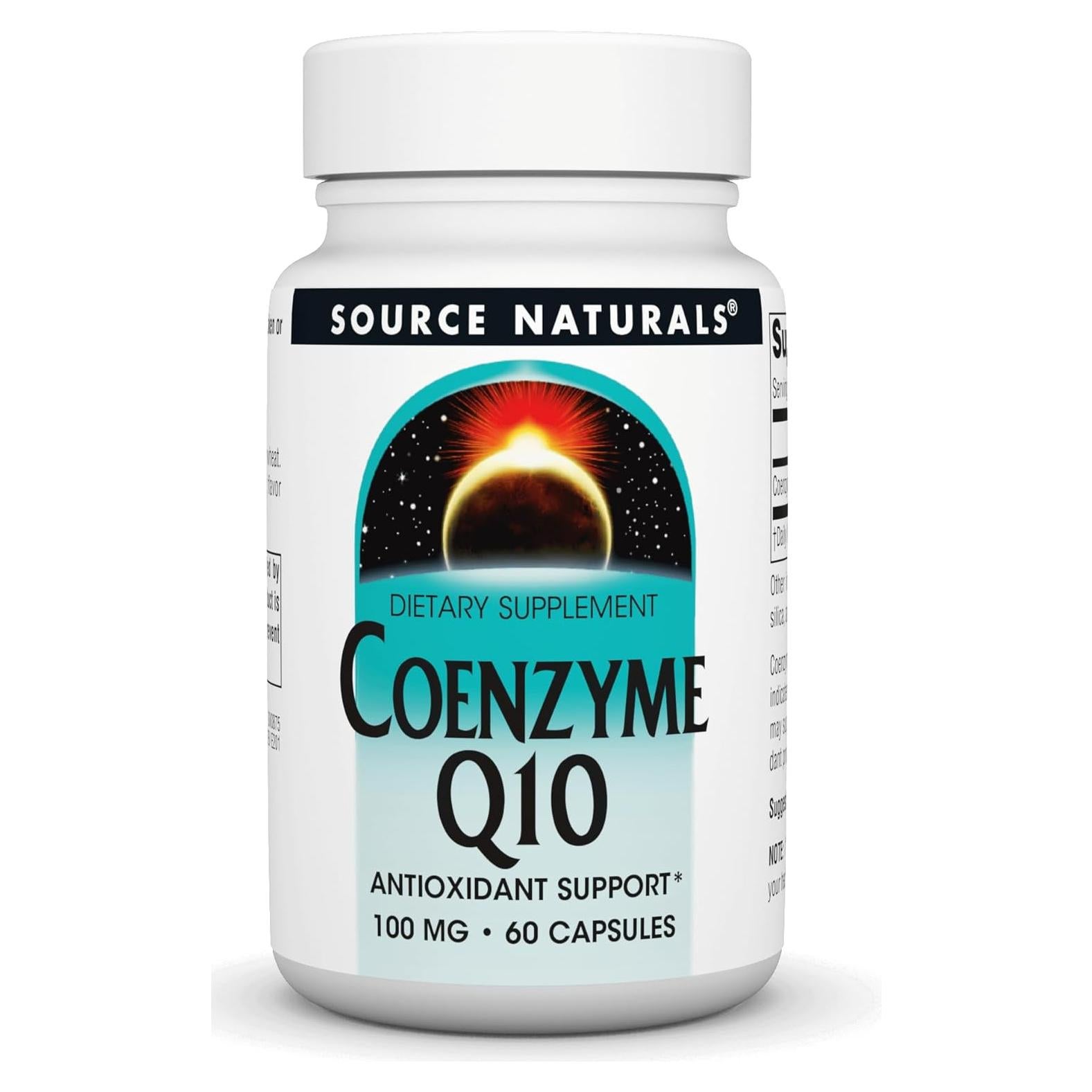 Coenzima Q10 Source Naturals 100 mg - 60 Cápsulas Antioxidantes