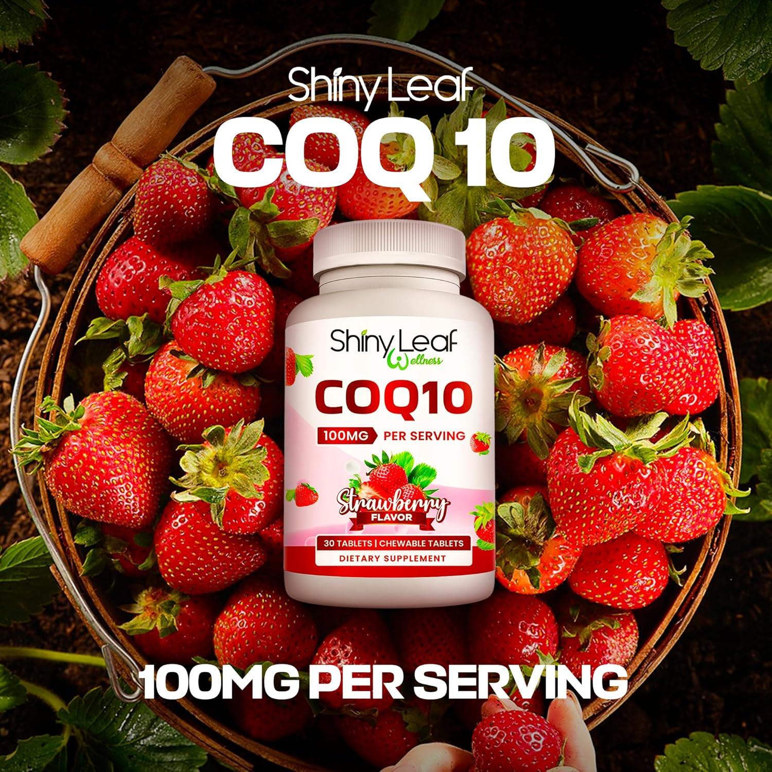 Suplemento CoQ10 Masticable Shiny Leaf 100mg - 30 Tabletas