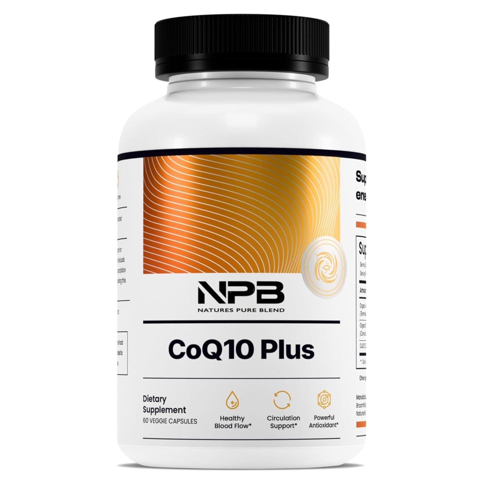 Suplemento CoQ10 Plus Mezcla Pura - 60 Cápsulas Antioxidantes