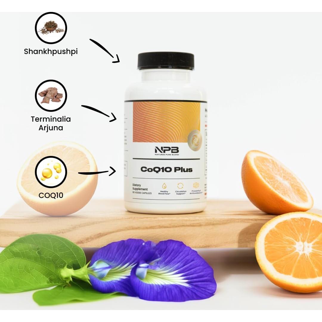 Suplemento CoQ10 Plus Mezcla Pura - 60 Cápsulas Antioxidantes