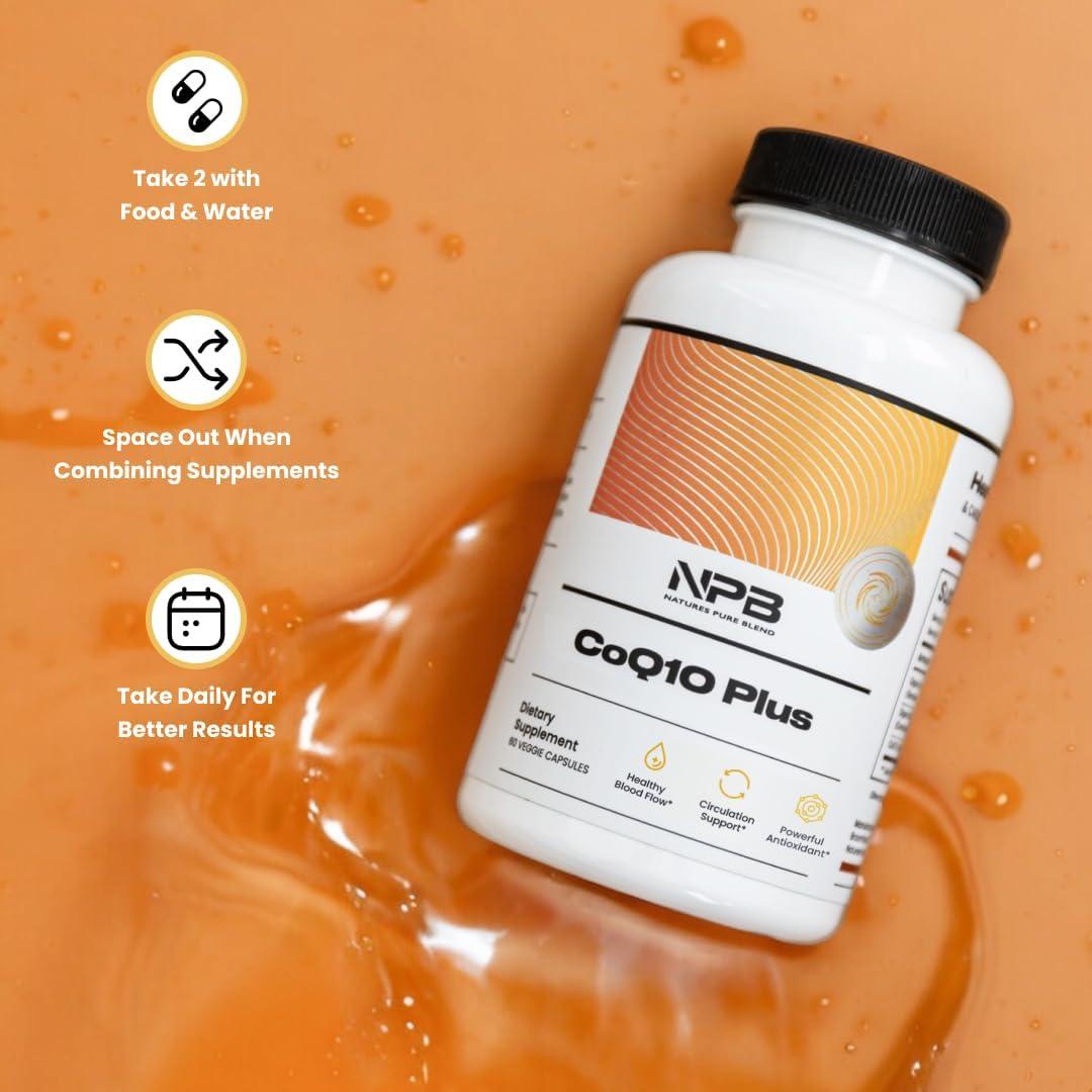 Suplemento CoQ10 Plus Mezcla Pura - 60 Cápsulas Antioxidantes