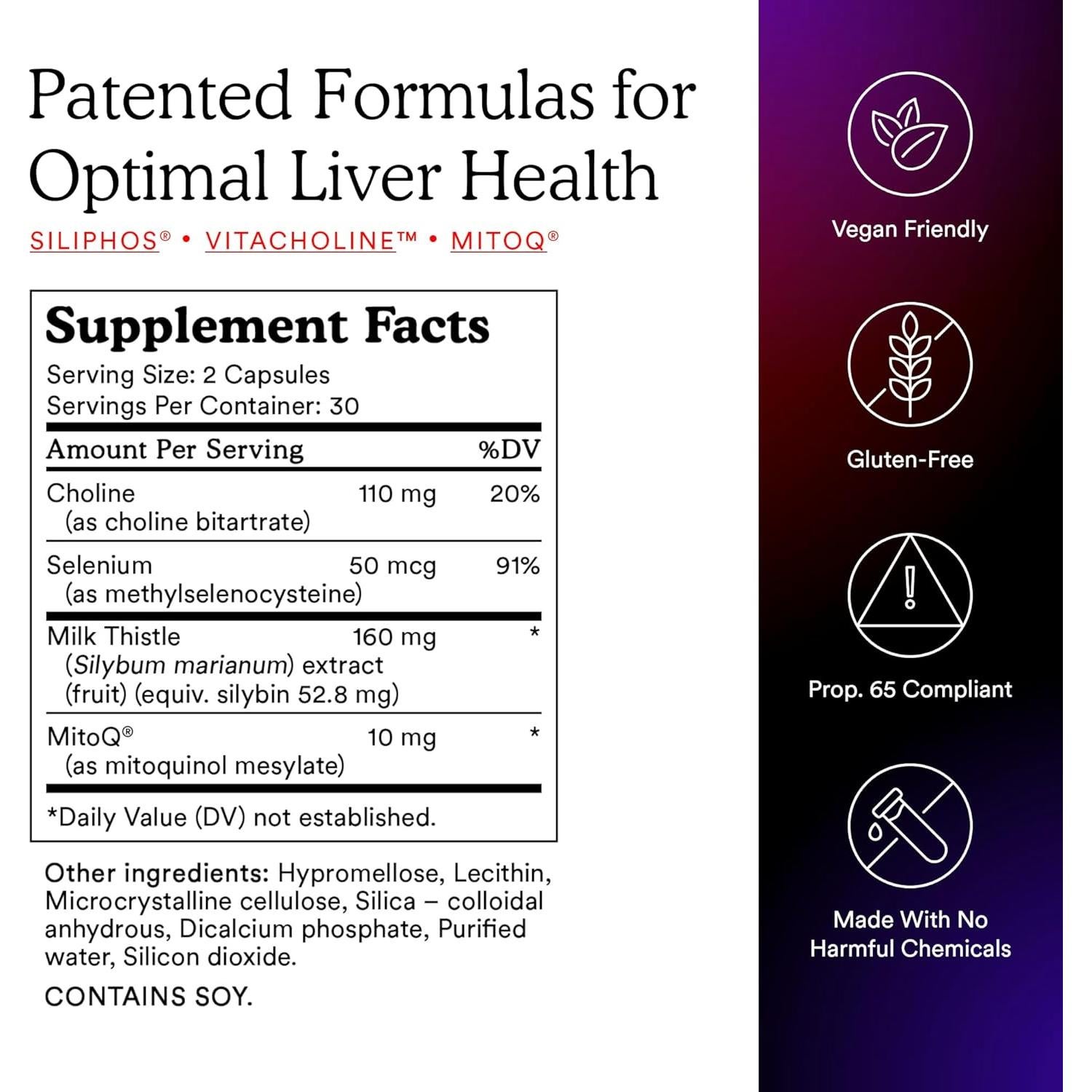 MitoQ + Hígado CoQ10 Antioxidante 60 Cápsulas - Salud Hepática