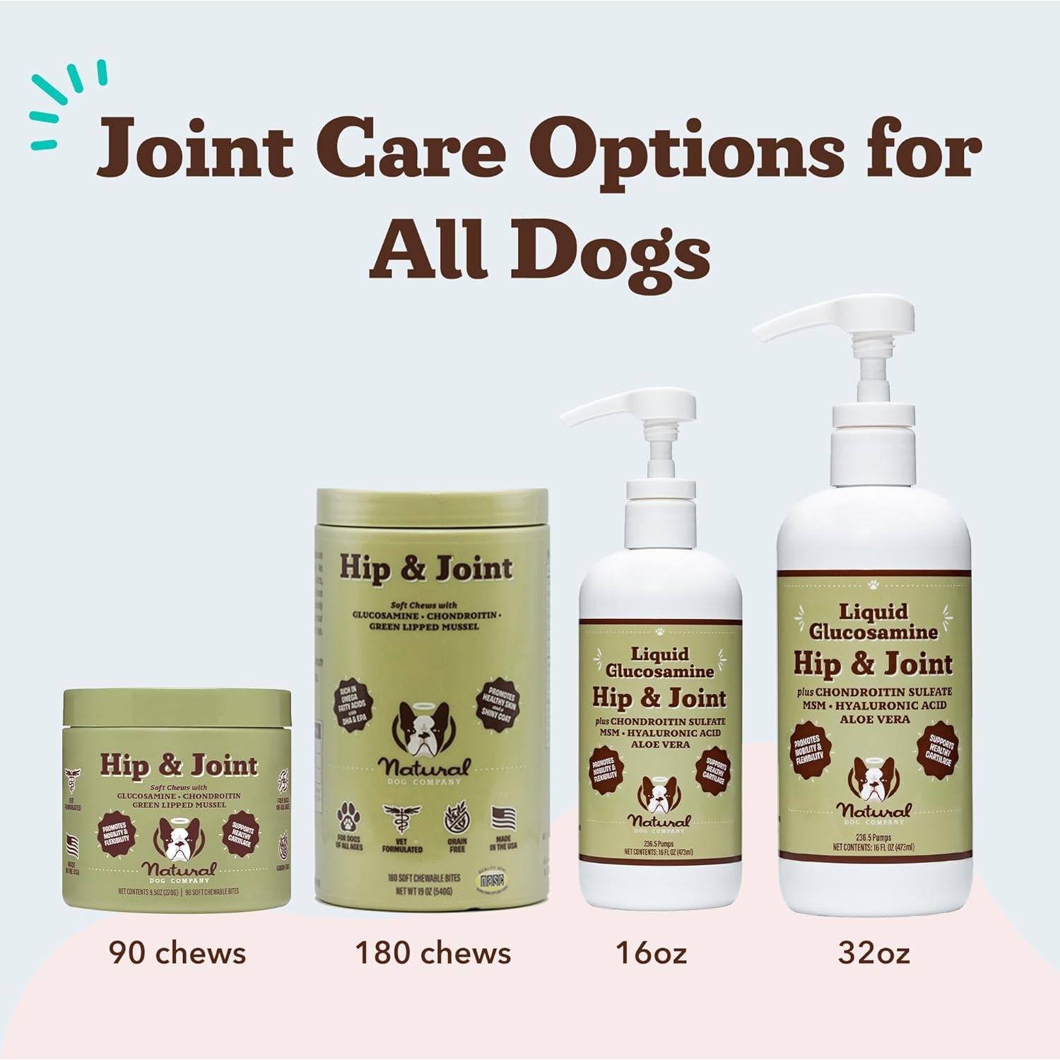 Natural Dog Company Aceite de Glucosamina 473 ml para Perros