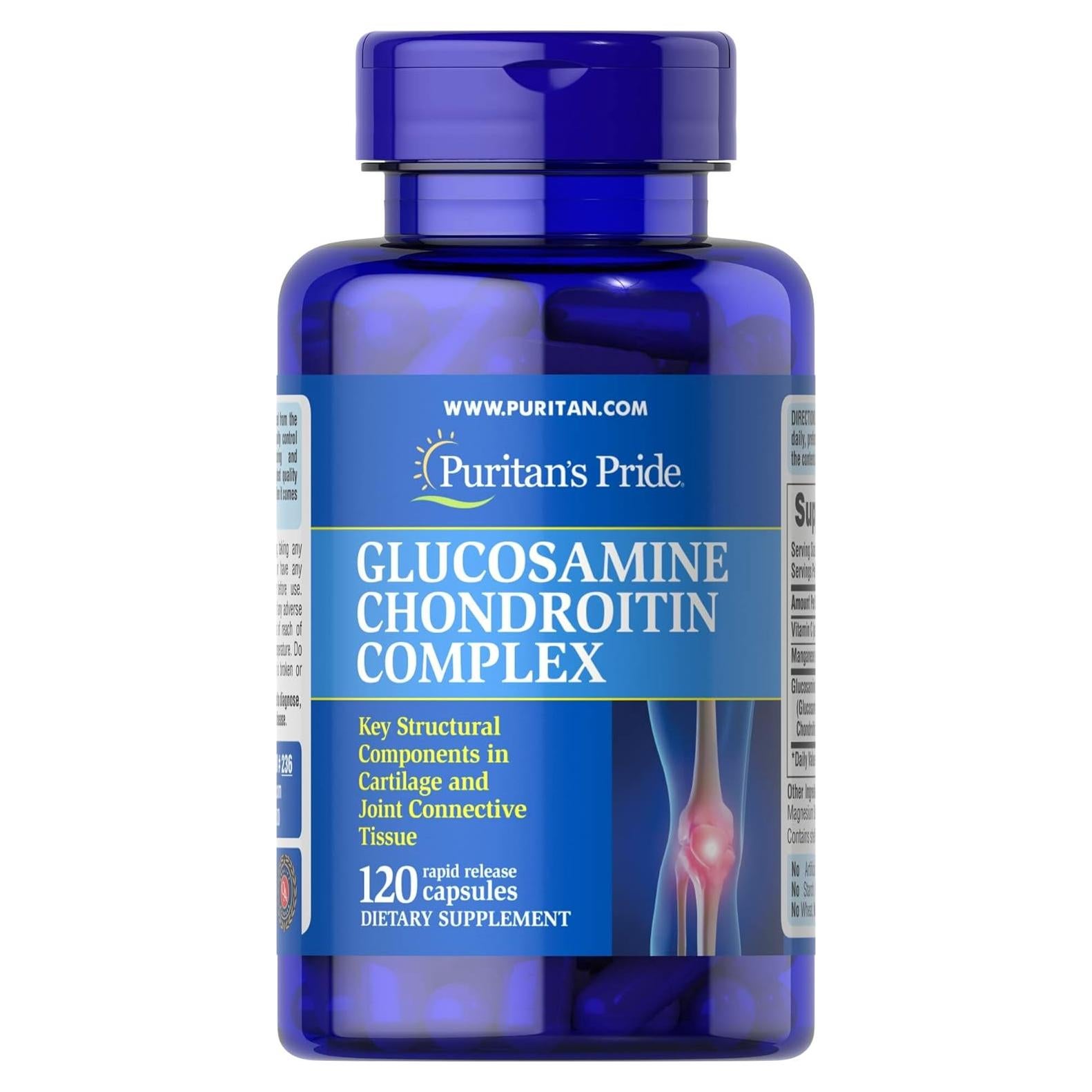 Complejo de Glucosamina y Condroitina Puritan's Pride 120 Cápsulas