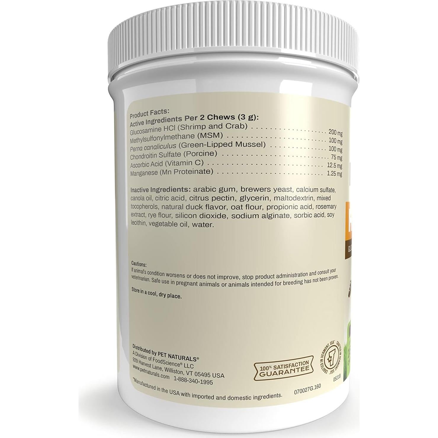 Suplemento Articular Pet Naturals para Perros y Gatos 160 Masticables