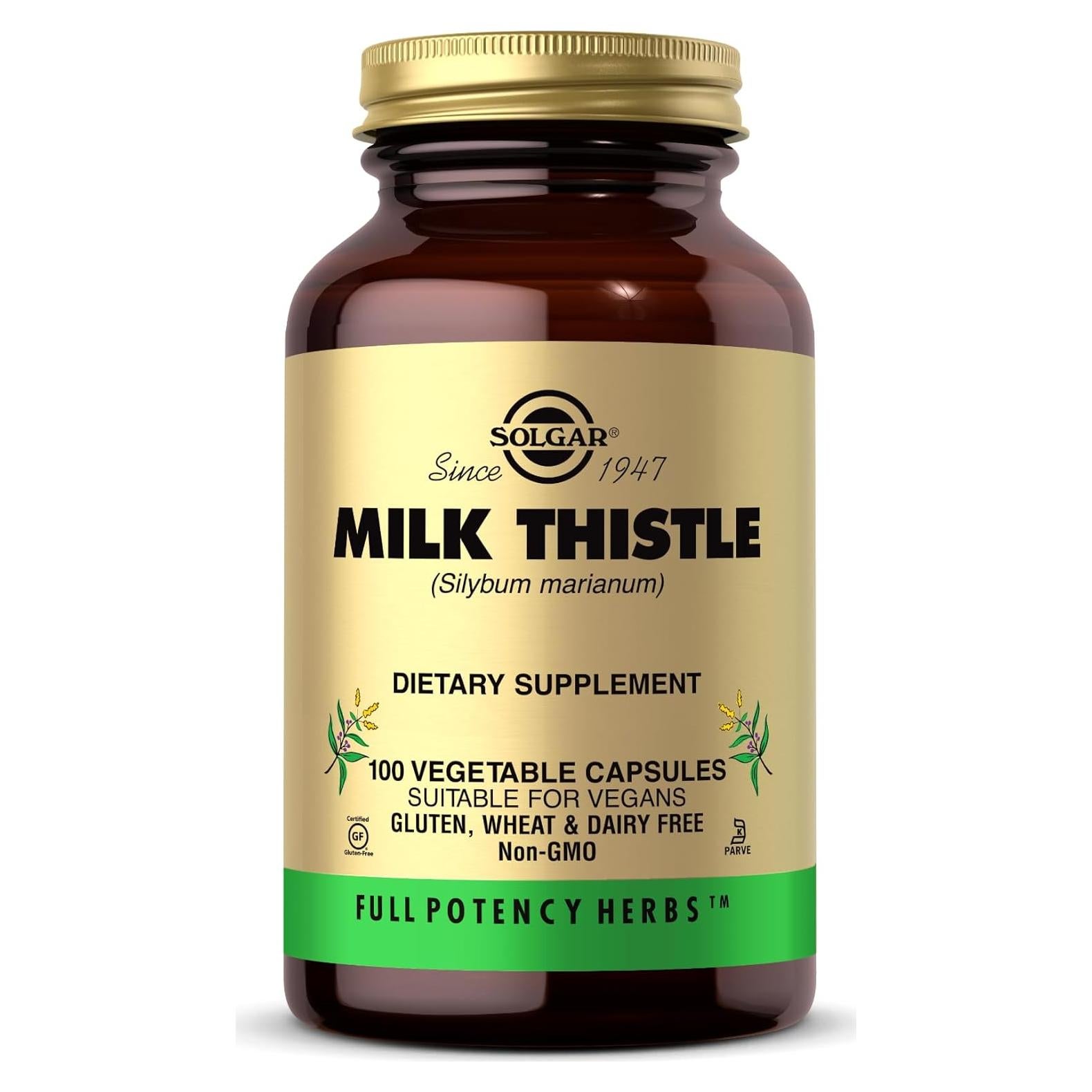 Solgar Cardo Mariano 100 Cápsulas Vegetales Sin Gluten