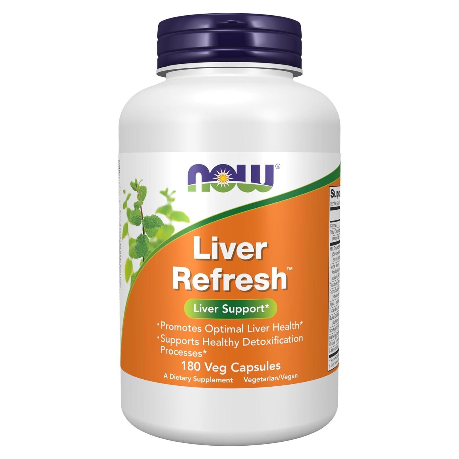 Suplemento de Hígado NOW Foods 180 Cápsulas Veganas