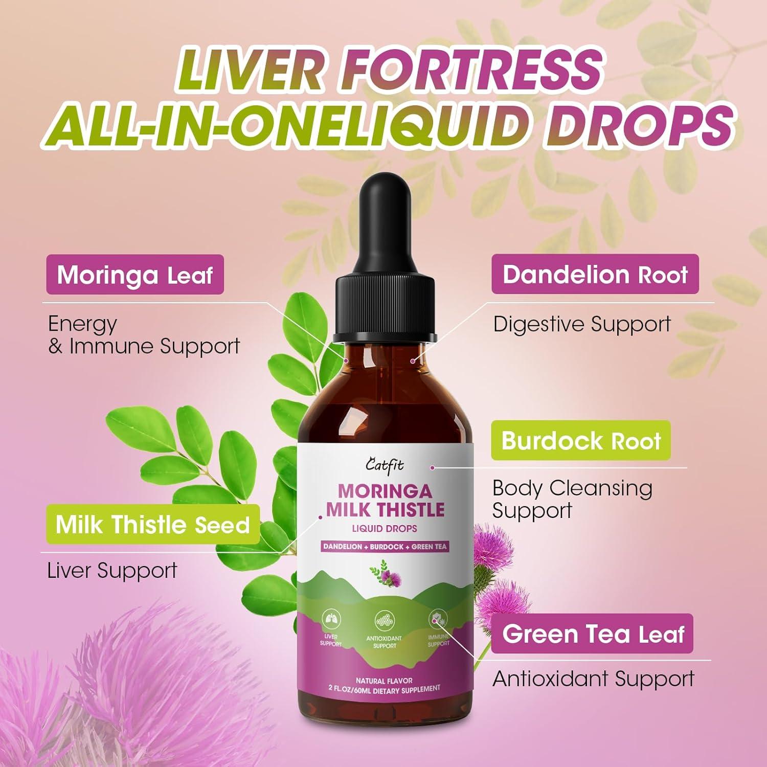 Gotas Líquidas de Moringa Catfit 59 ml - Soporte Hepático y Inmunológico