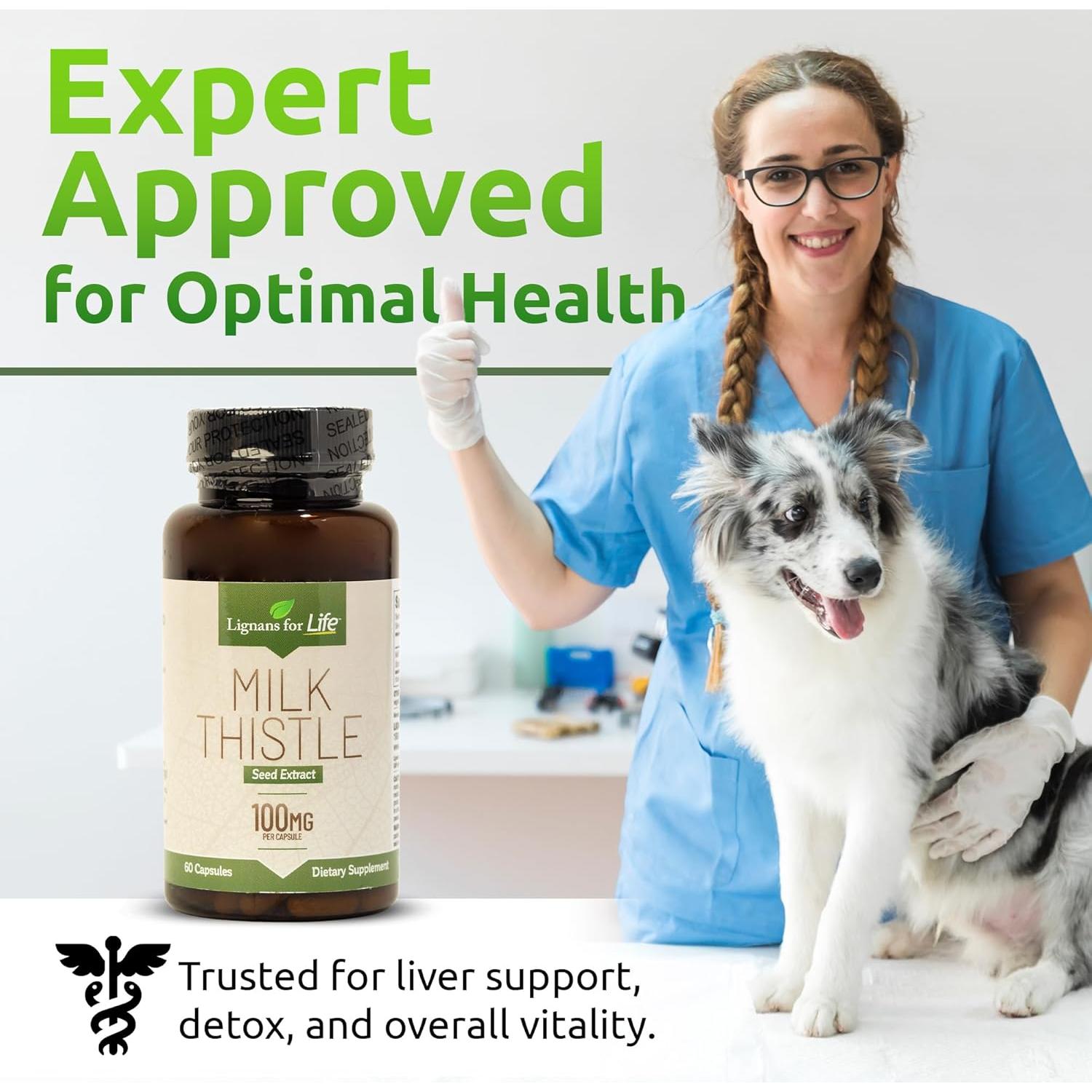 Suplemento Hepático para Perros Lignans for Life 100mg 60 Cápsulas