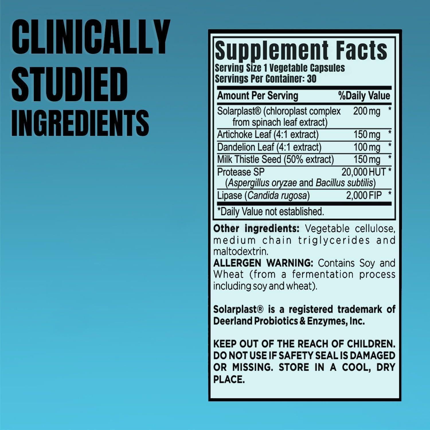 Suplemento Hepático Vegano SOLUCIONES VITAMINICAS DR 30 Cápsulas