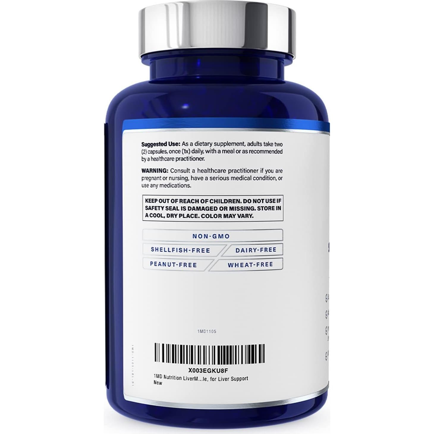 Suplemento Hepático 1MD Nutrition LiverMD - 60 Cápsulas