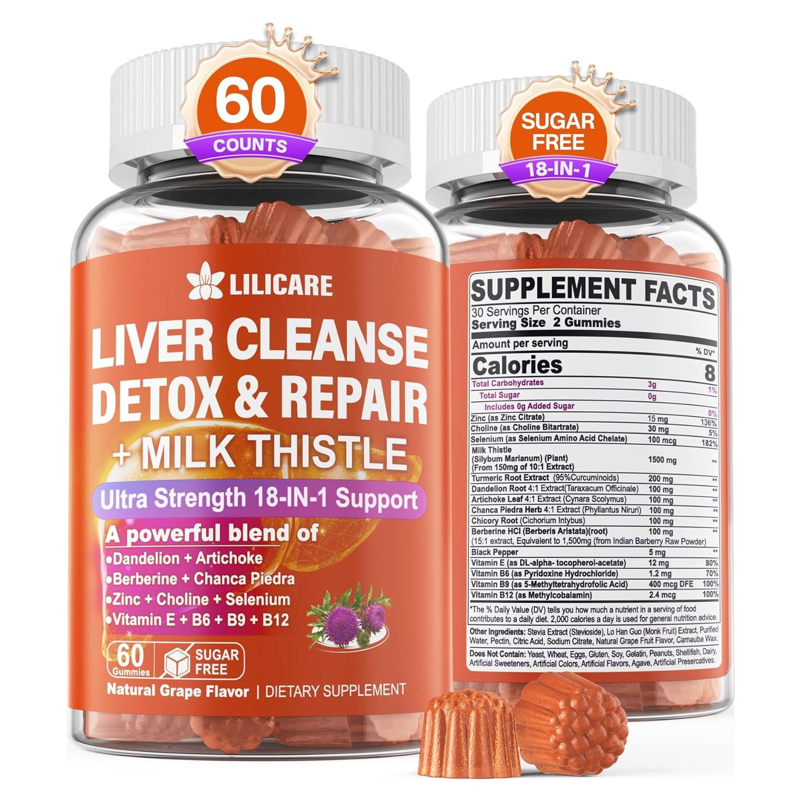 Gominolas Detox Hepáticas EnvyDeal 60 Unidades 18 en 1