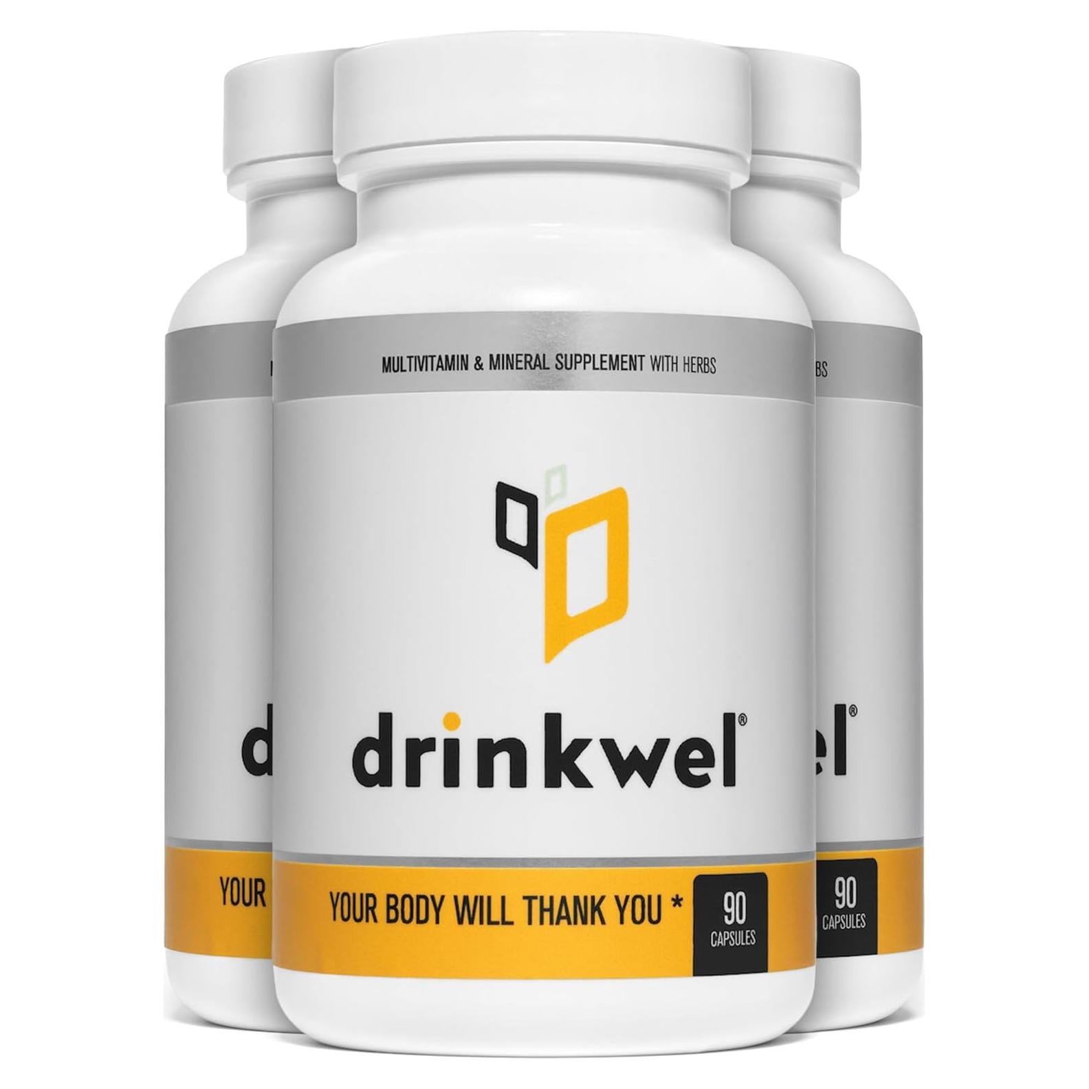 Suplemento Multivitamínico Drinkwel - 3 Paquetes de 90 Cápsulas