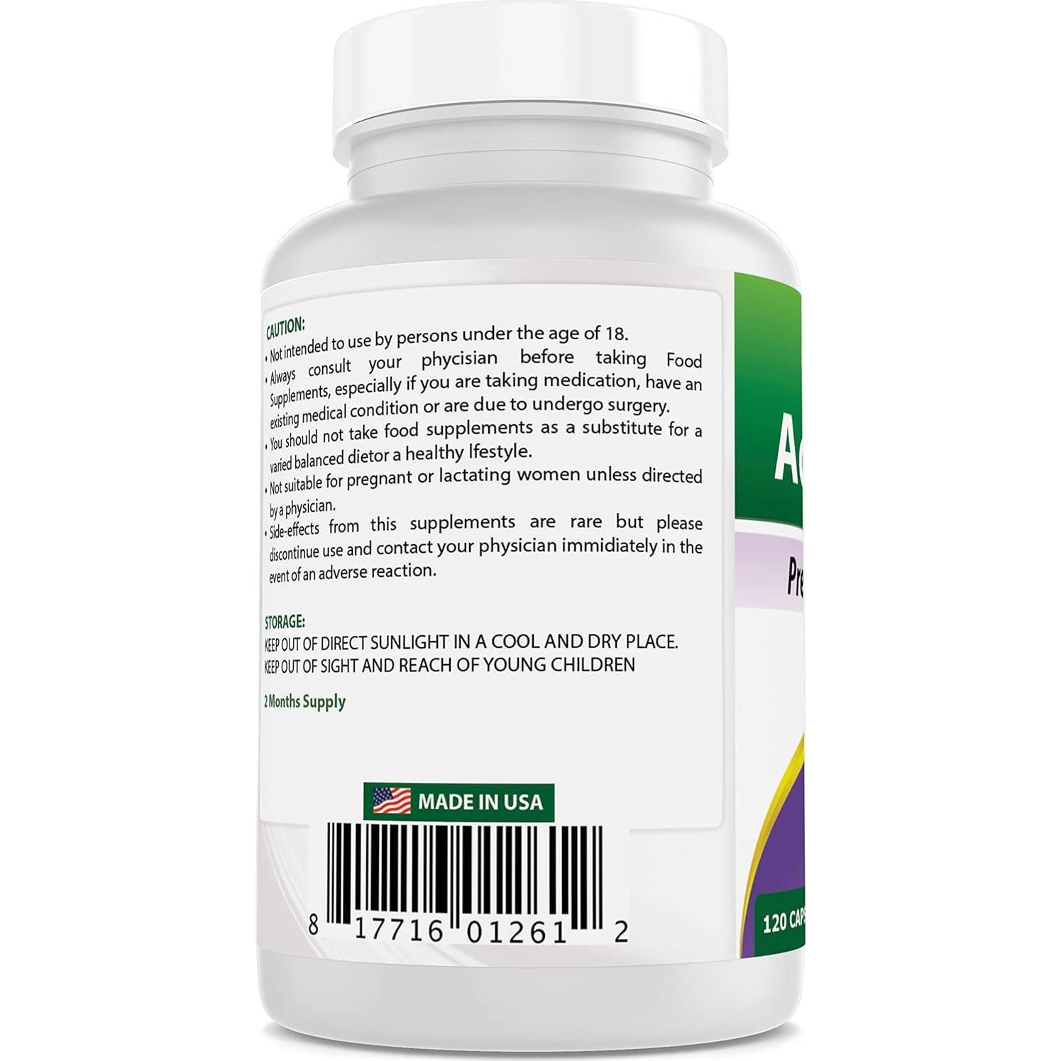 Baya de Acai 600mg Best Naturals - 120 Cápsulas Antioxidantes