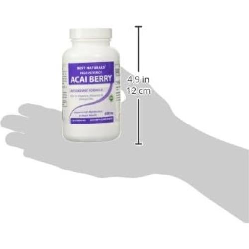Baya de Acai 600mg Best Naturals - 120 Cápsulas Antioxidantes