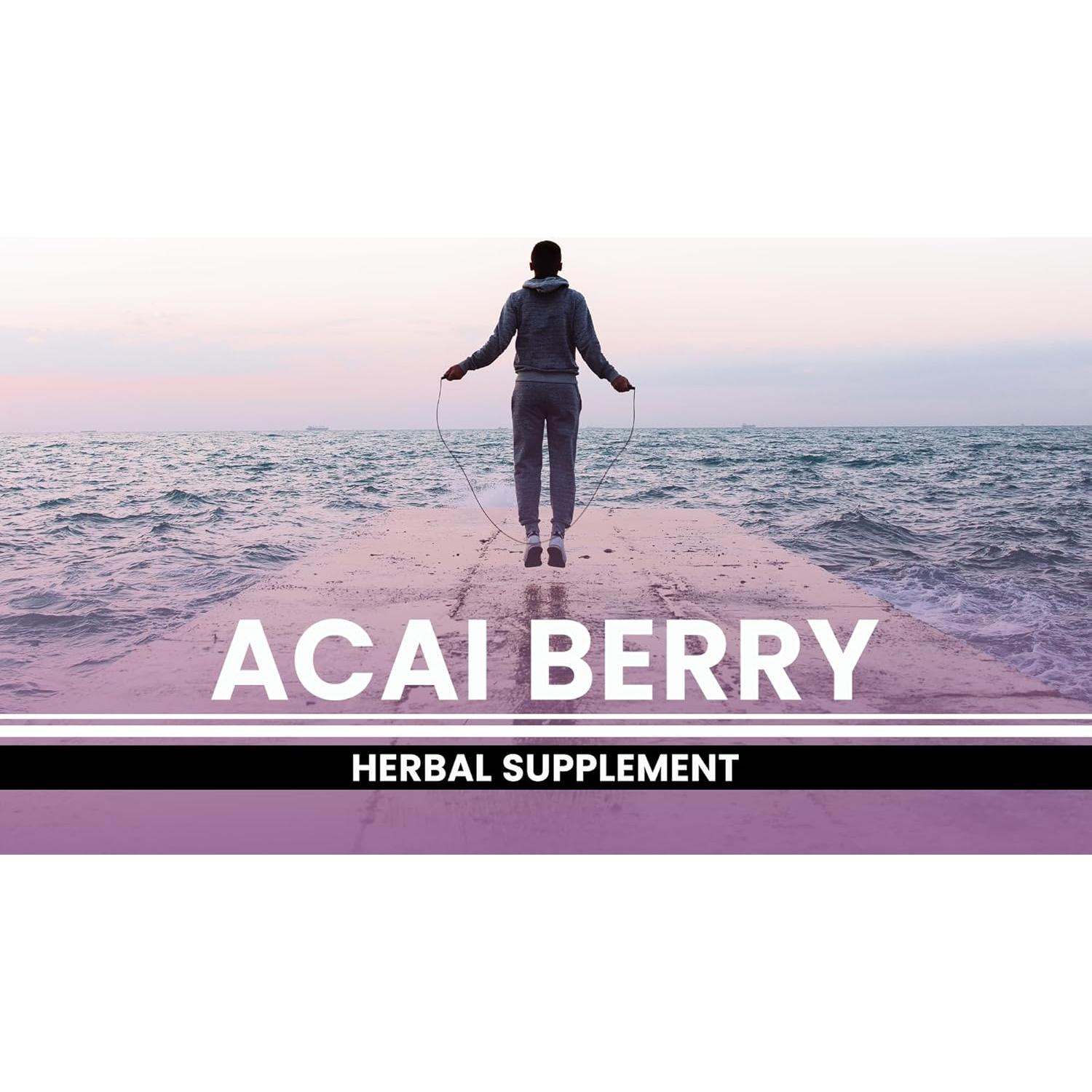 Cápsulas de Baya de Acai 365 Unidades - Ingredientes Orgánicos Puros