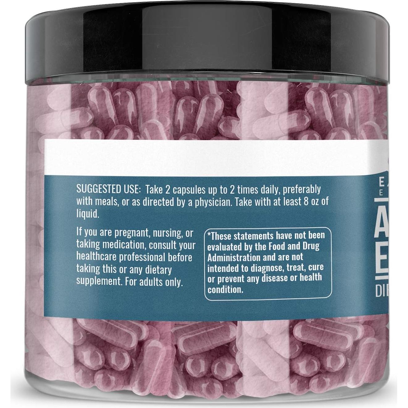 Extracto de Baya de Acai Earthborn Elements 200 Cápsulas Puras