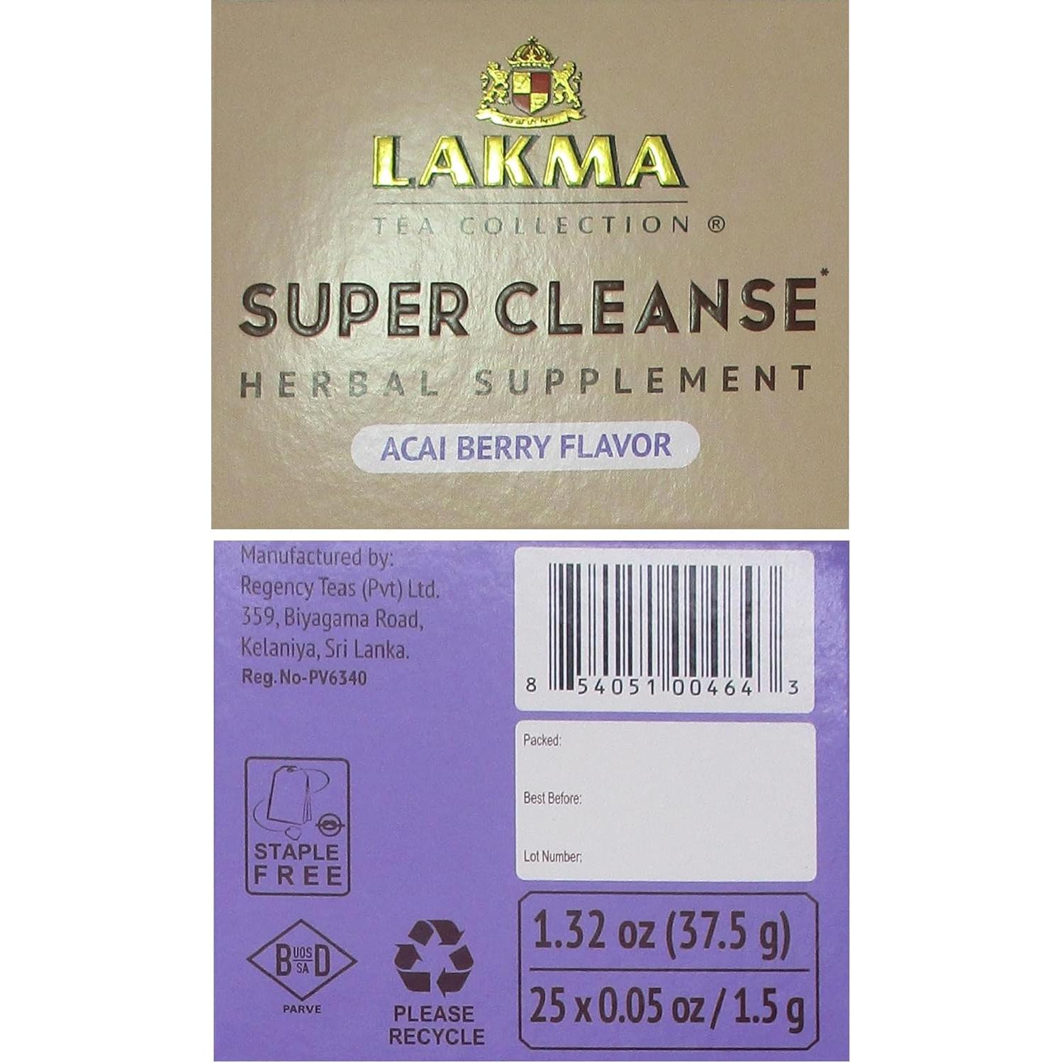Té Super Cleanse HYLEYS Sabor Acai Berry - 25 Bolsitas