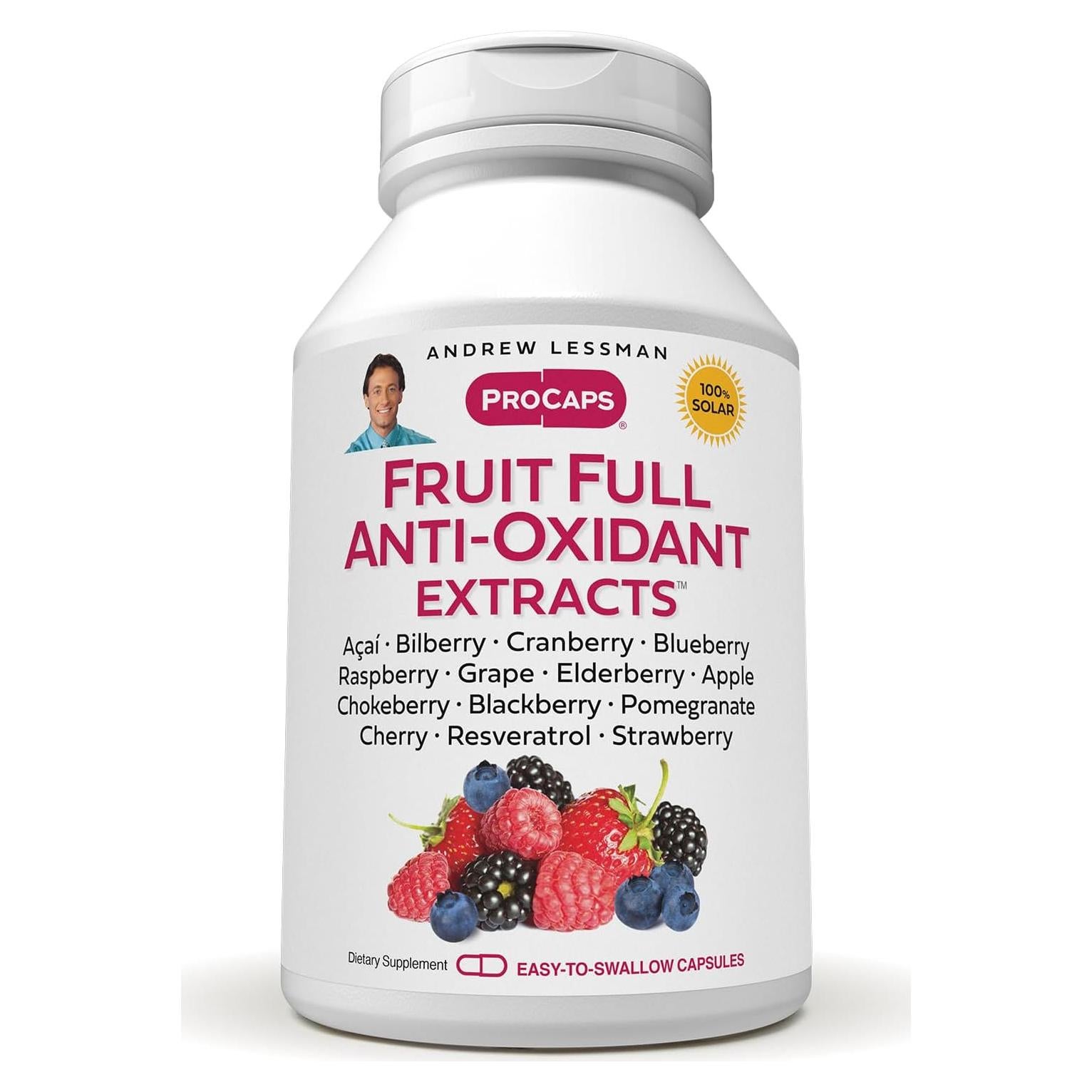 Extractos Antioxidantes de Frutas Andrew Lessman 60 Cápsulas