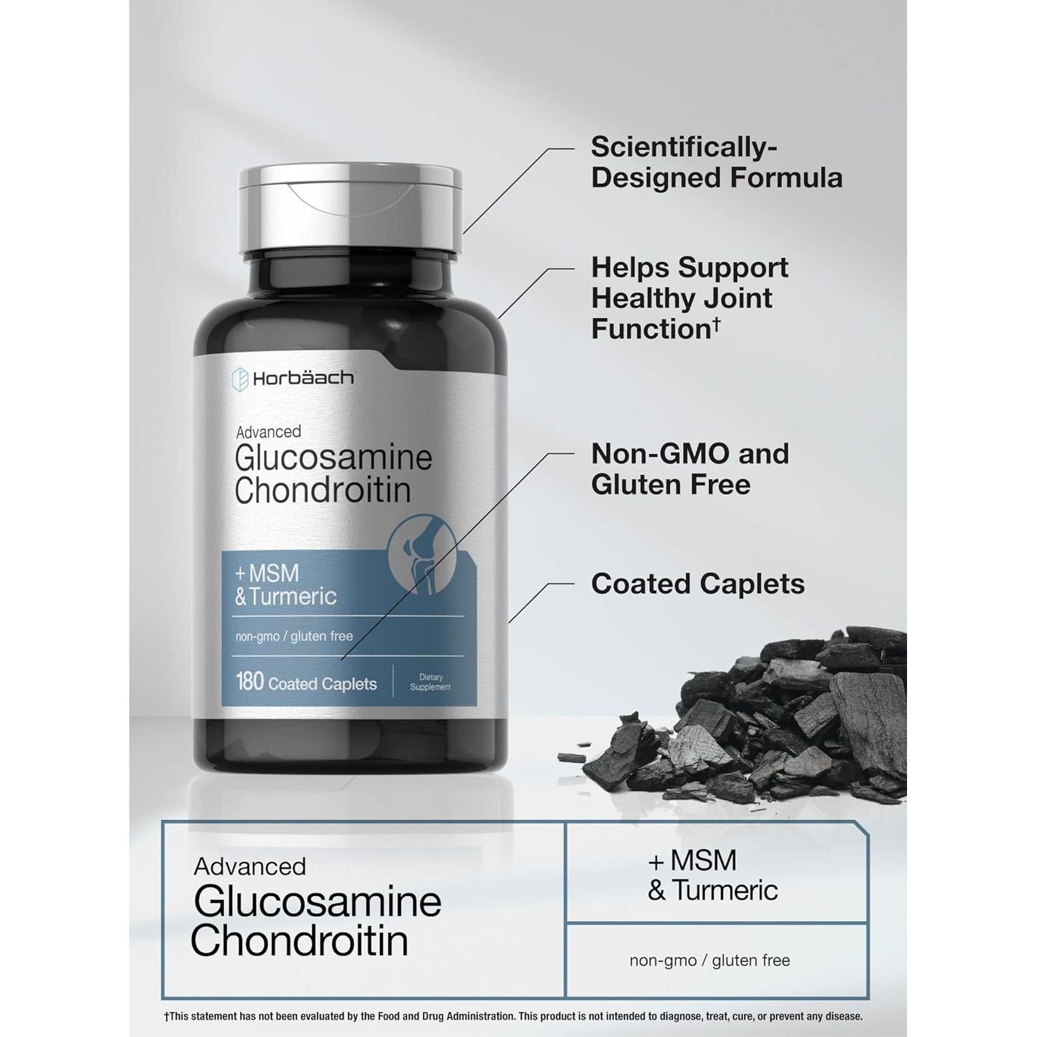 Suplemento Glucosamina Condroitina Horbaach 180 Tabletas