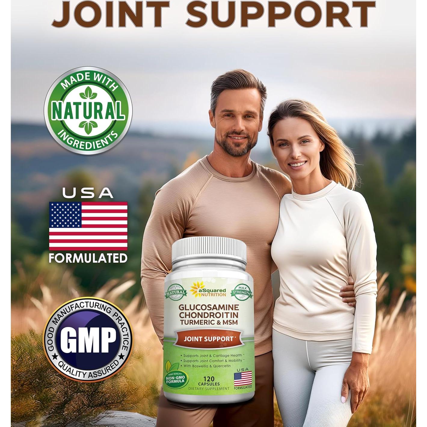 Suplemento Articular aSquared Nutrition 120 Cápsulas Glucosamina