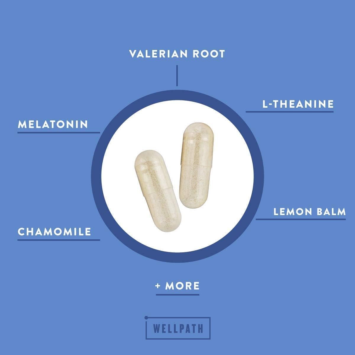 WellPath Rest Suplemento Natural para Dormir 60 Cápsulas